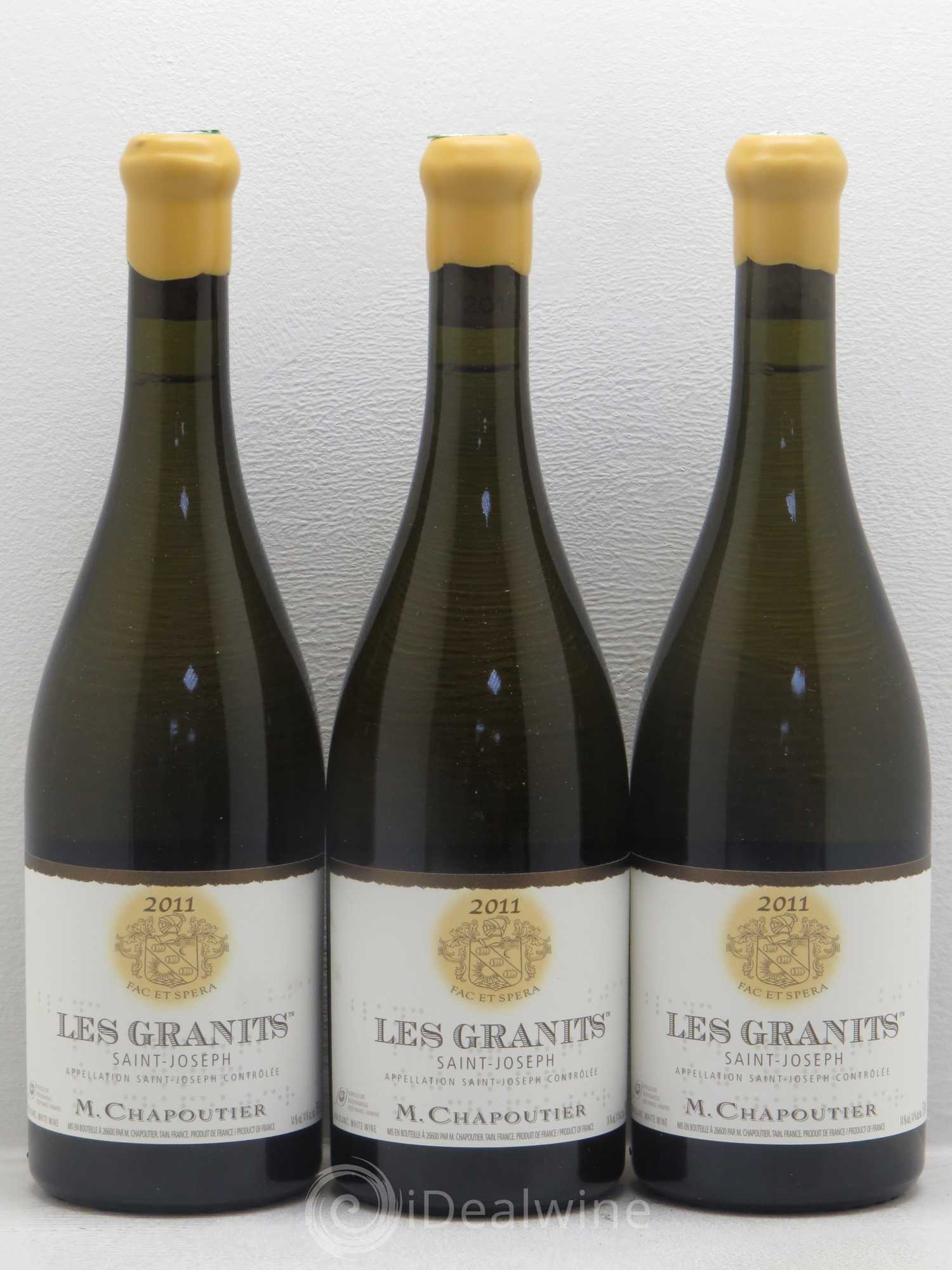Saint-Joseph Les Granits Chapoutier 2011 - Lot de 3 bouteilles - 0