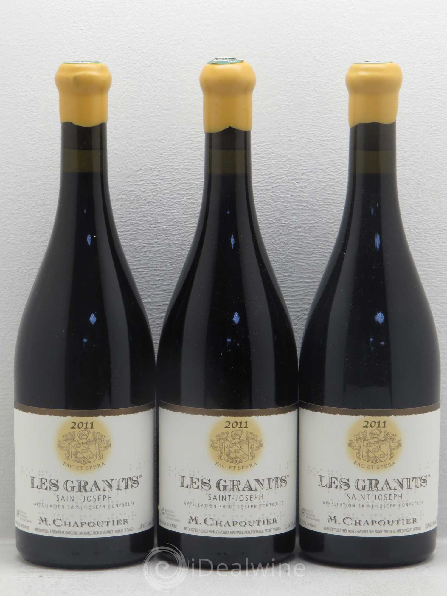 Saint-Joseph Les Granits Chapoutier 2011 - Lot de 3 bouteilles - 0