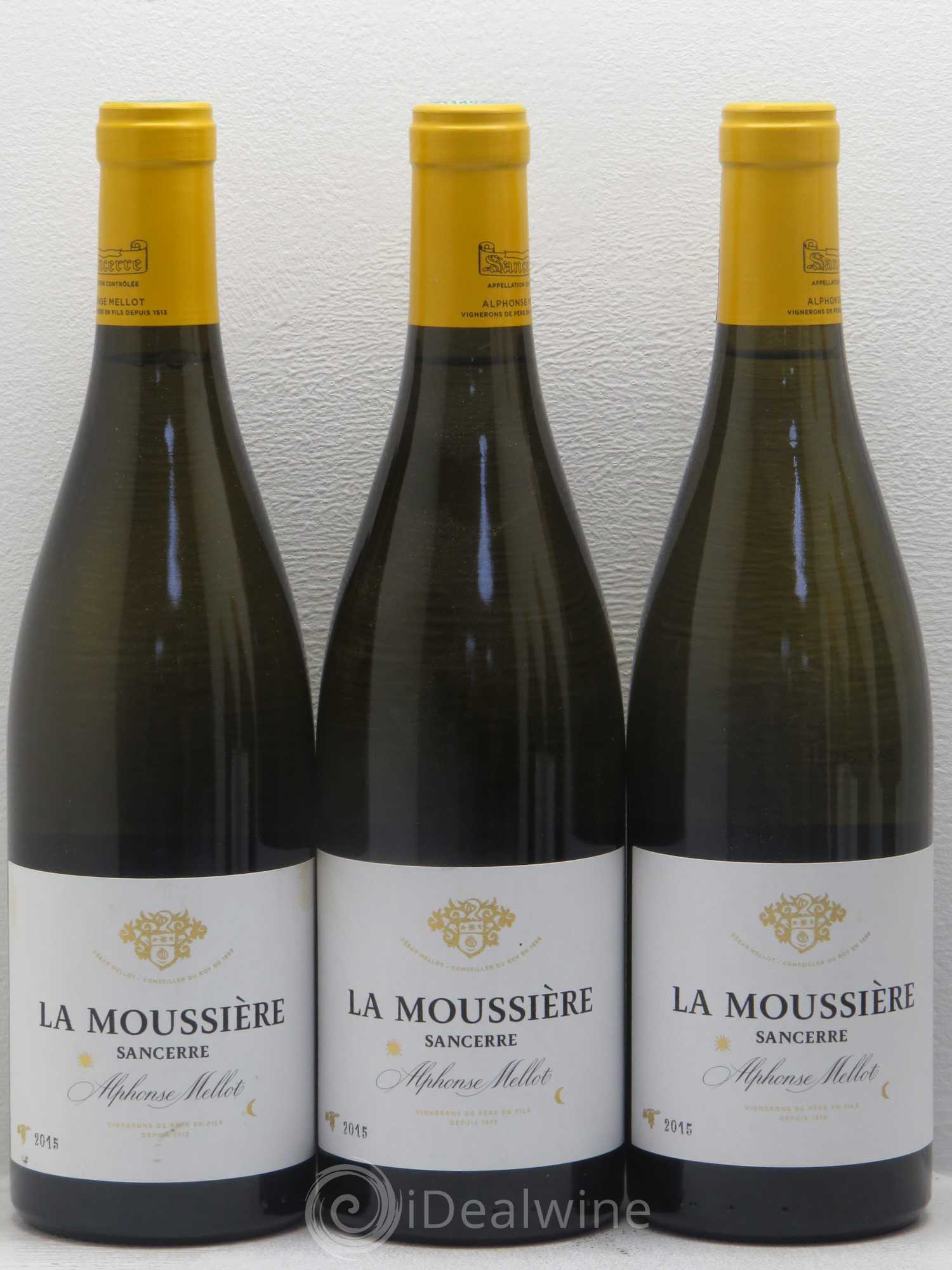 Sancerre La Moussière Alphonse Mellot (sans prix de réserve) 2015 - Lot de 6 bouteilles - 1