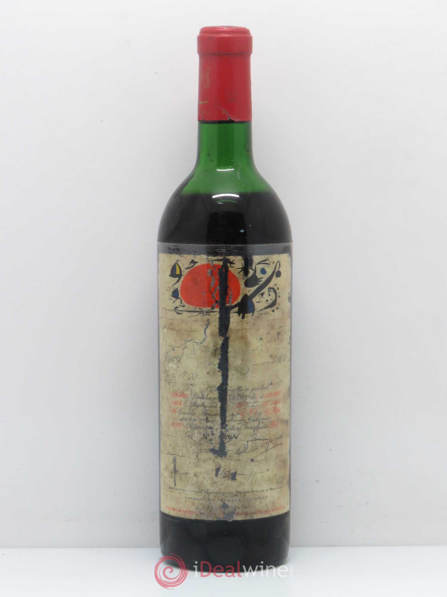 Château Mouton Rothschild 1er Grand Cru Classé (sans prix de réserve) 1969 - Lot de 1 bouteille - 0