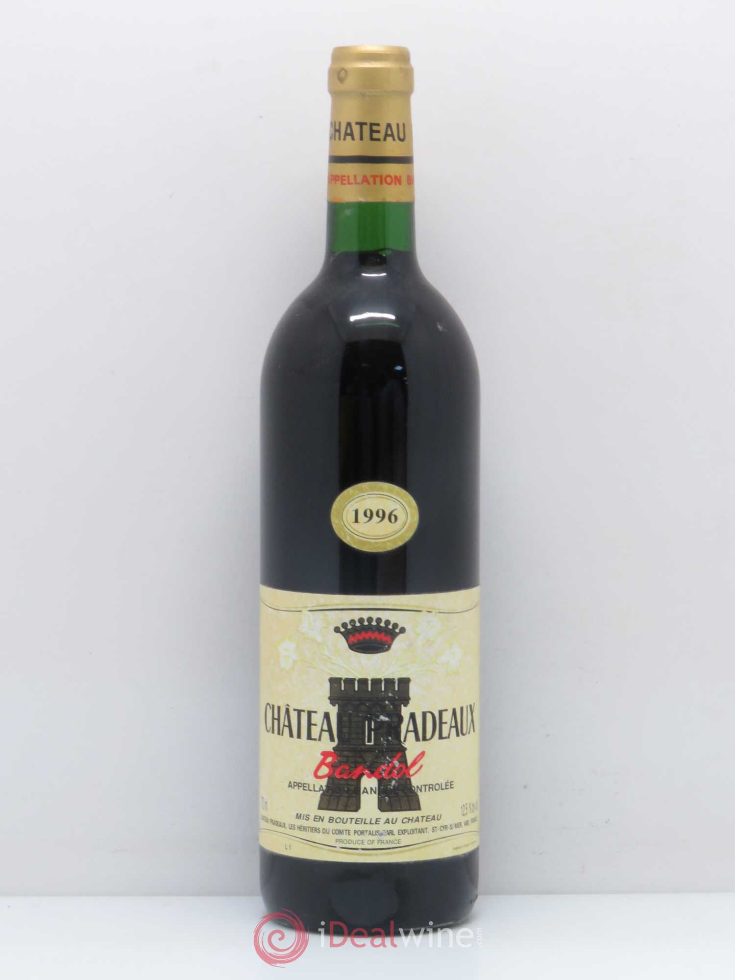 Bandol Château Pradeaux Famille Portalis 1996 - Lot de 1 bouteille - 0