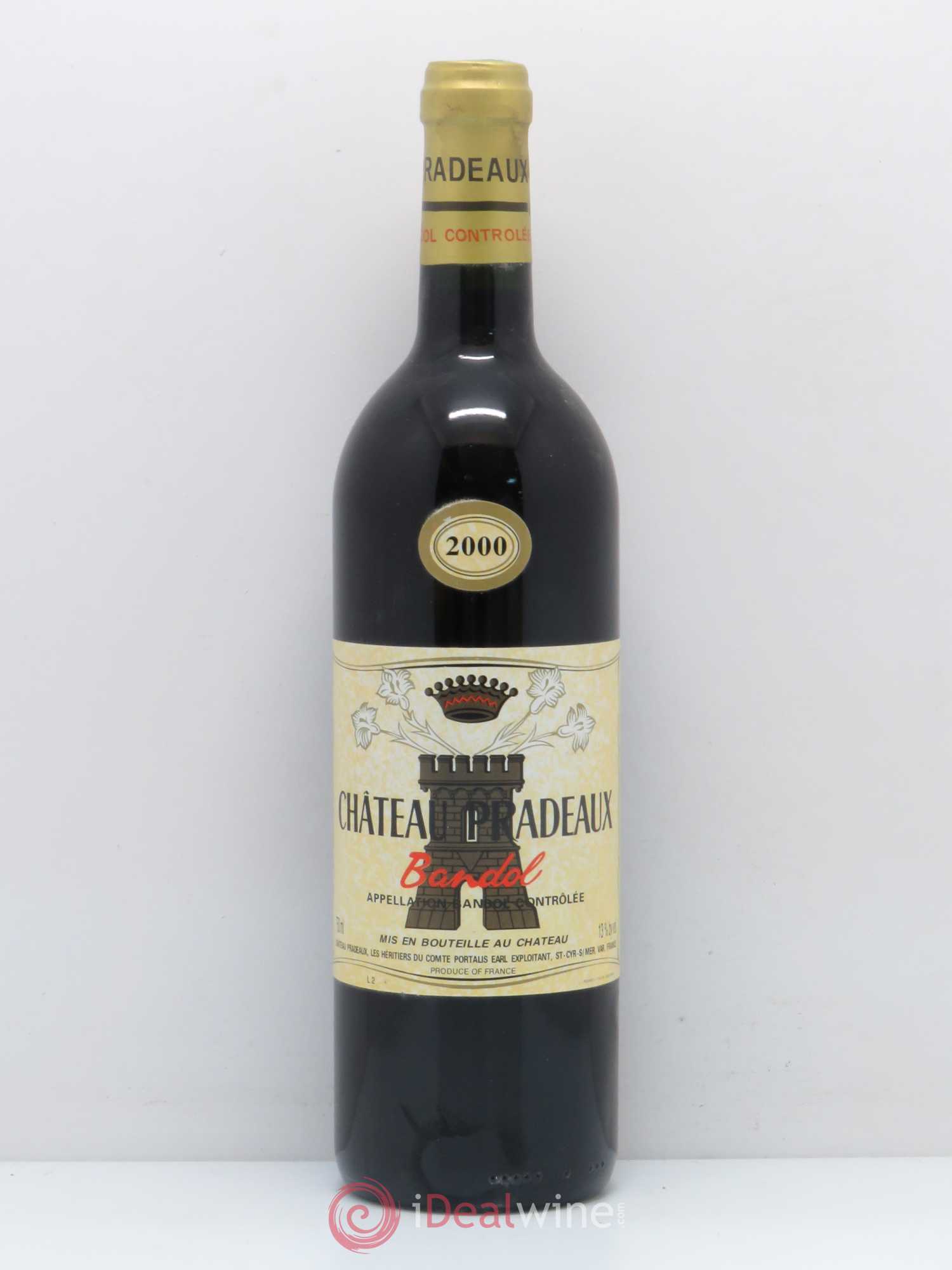 Bandol Château Pradeaux Famille Portalis 2000 - Lot de 1 bouteille - 0