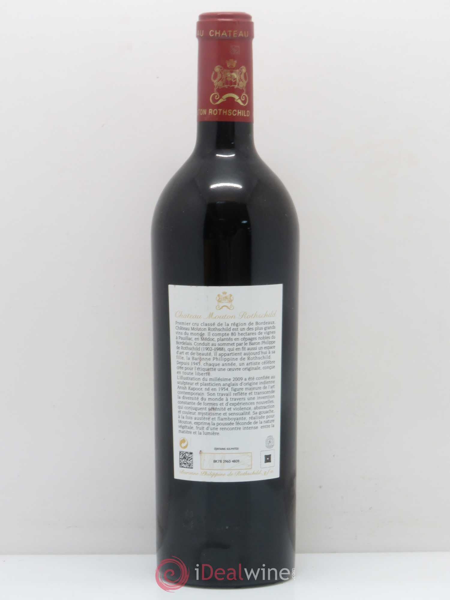 Château Mouton Rothschild 1er Grand Cru Classé 2009 - Lot de 1 bouteille - 1