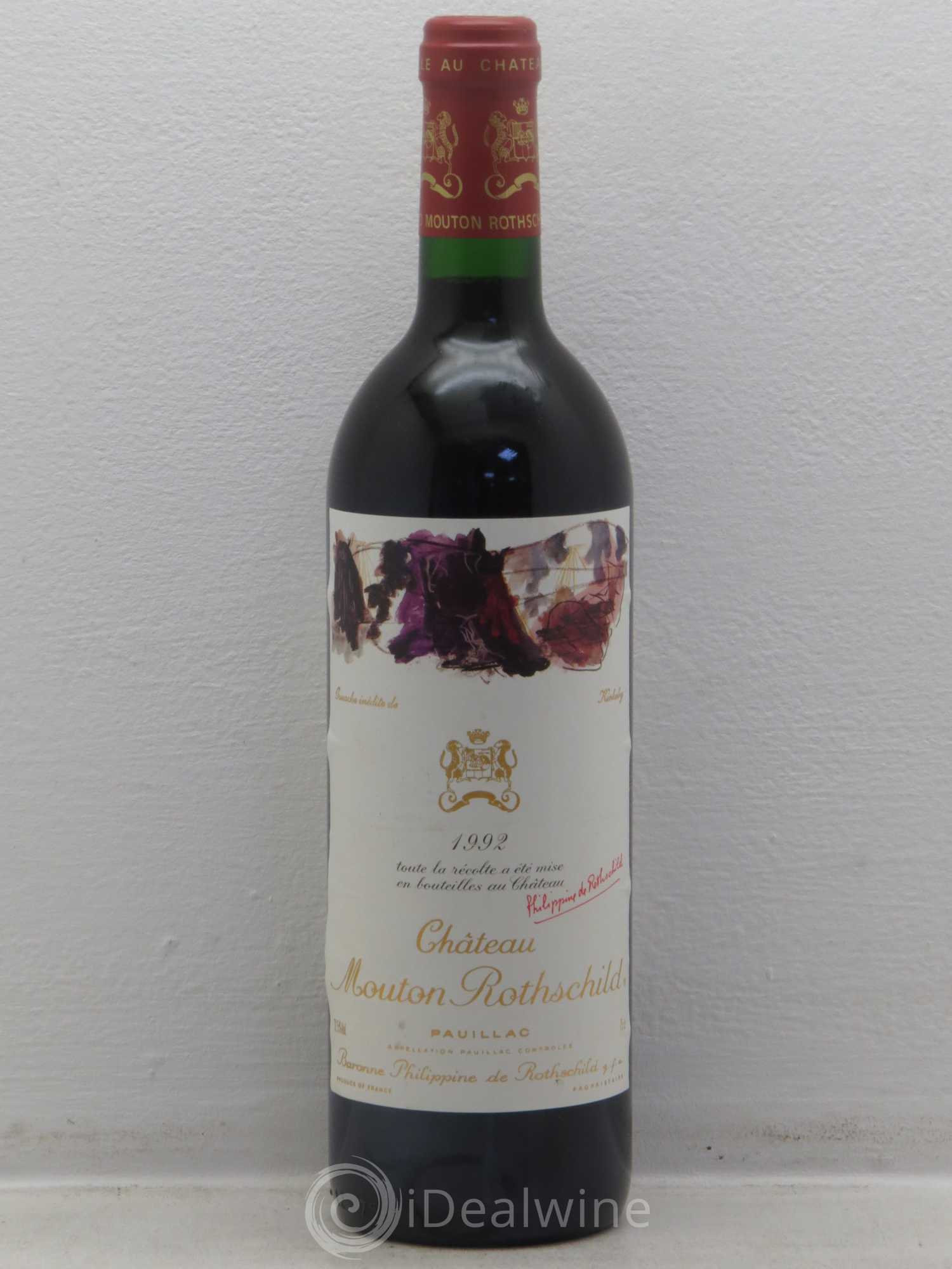 Château Mouton Rothschild 1er Grand Cru Classé 1992 - Lot de 1 bouteille - 0
