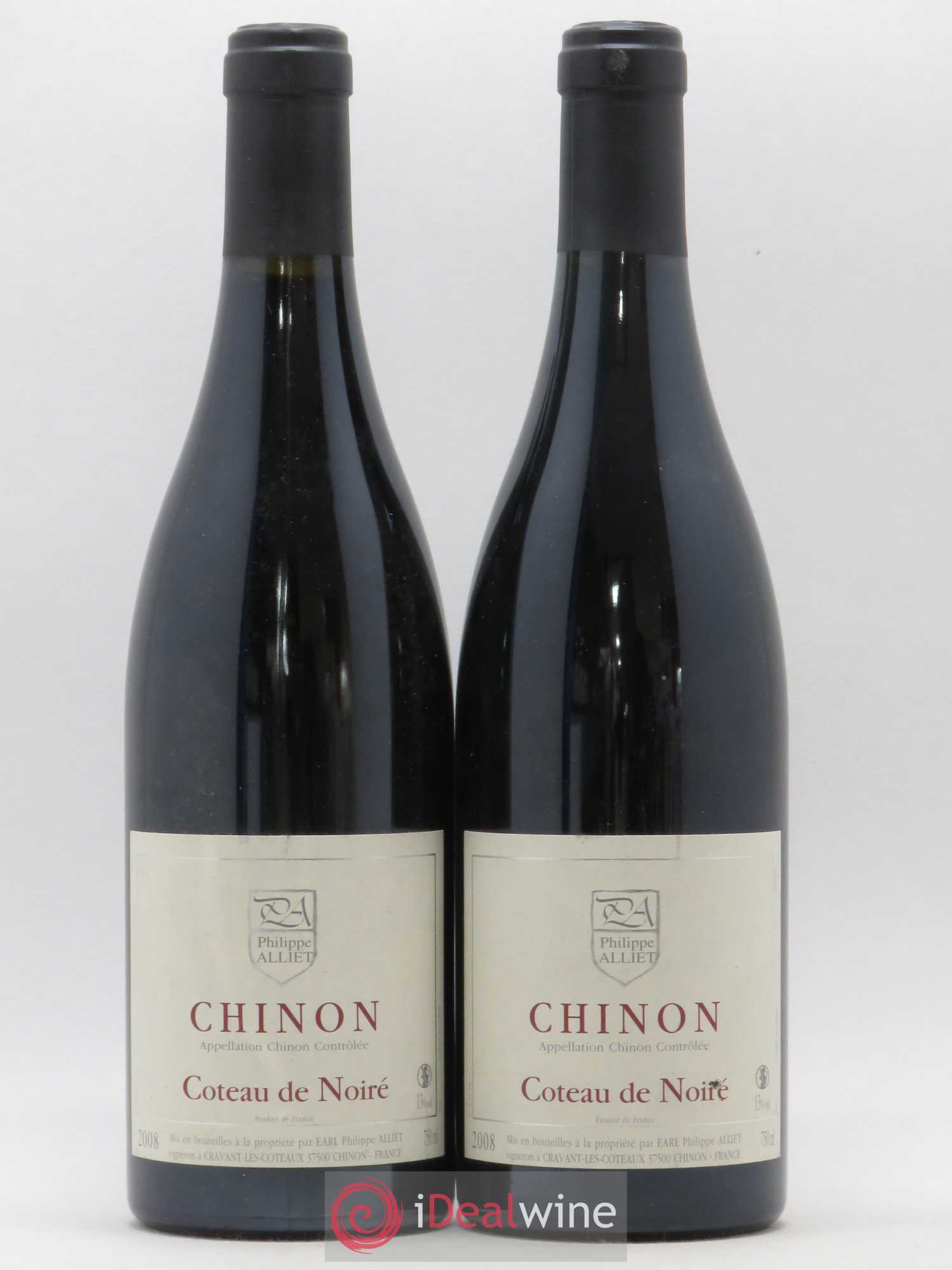 Chinon Coteau de Noiré Philippe Alliet 2008 - Lot de 2 bouteilles - 0