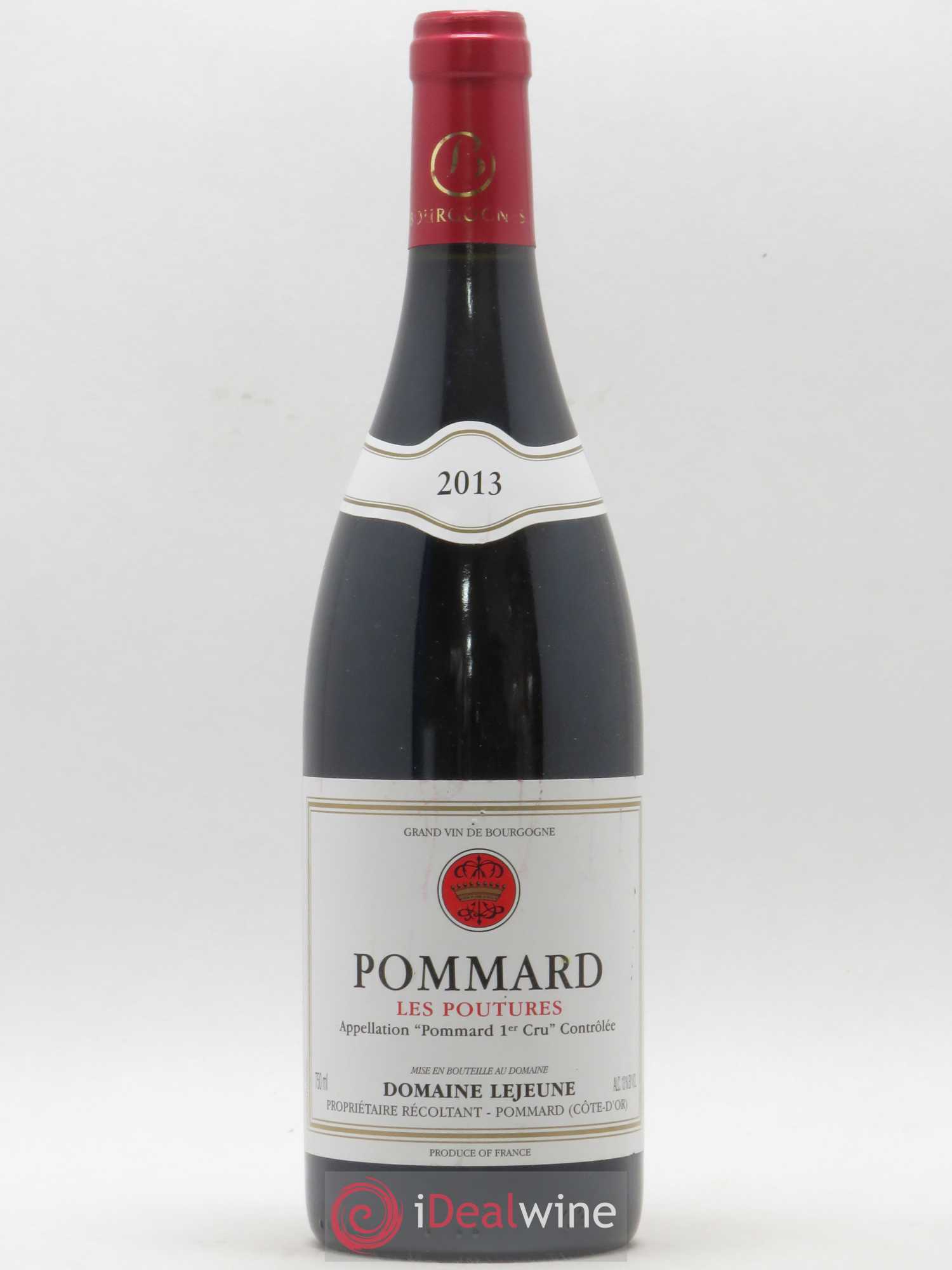 Pommard 1er Cru Les Poutures Domaine Lejeune 2013 - Lot de 1 bouteille - 0