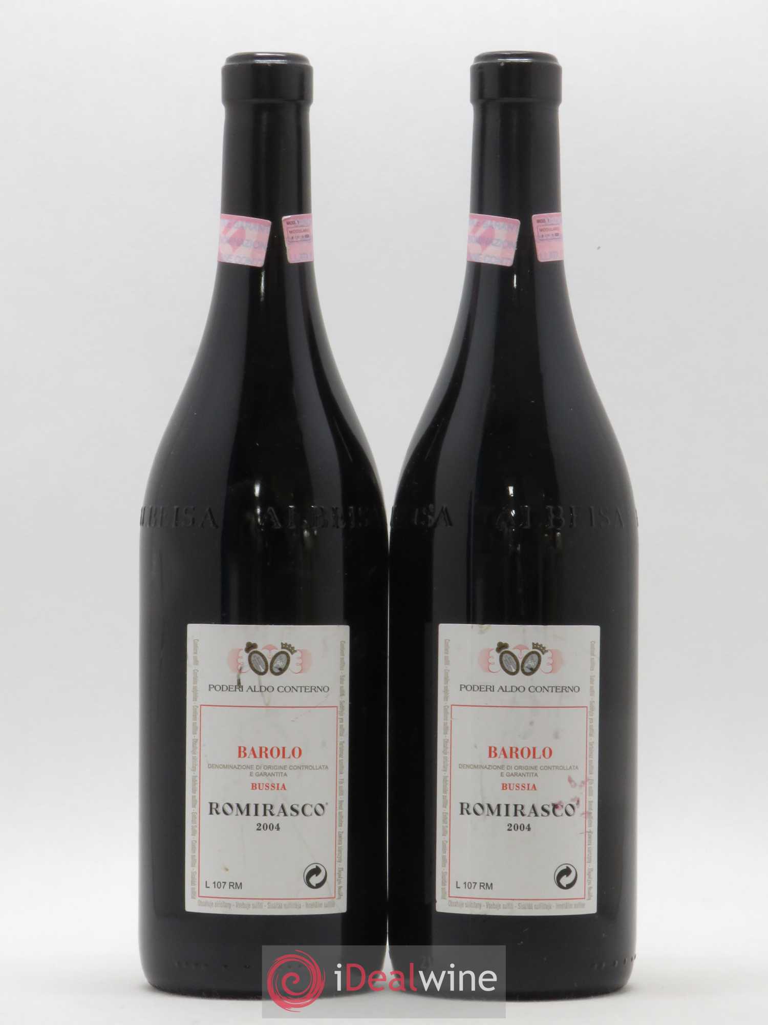 Barolo DOCG Bussia Romirasco Aldo Conterno 2004 - Lot de 2 bouteilles - 1
