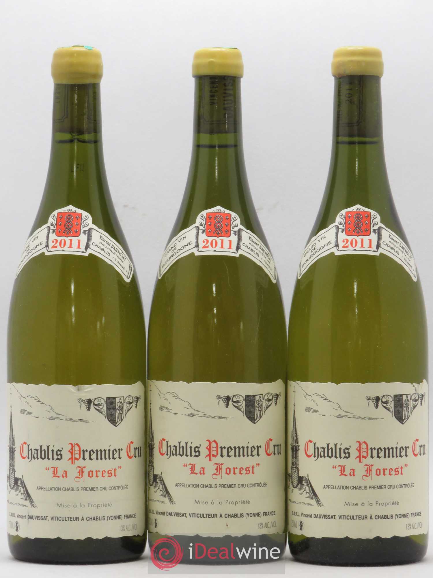 Chablis 1er Cru La Forest Vincent Dauvissat (Domaine) 2011 - Lot de 3 bouteilles - 0