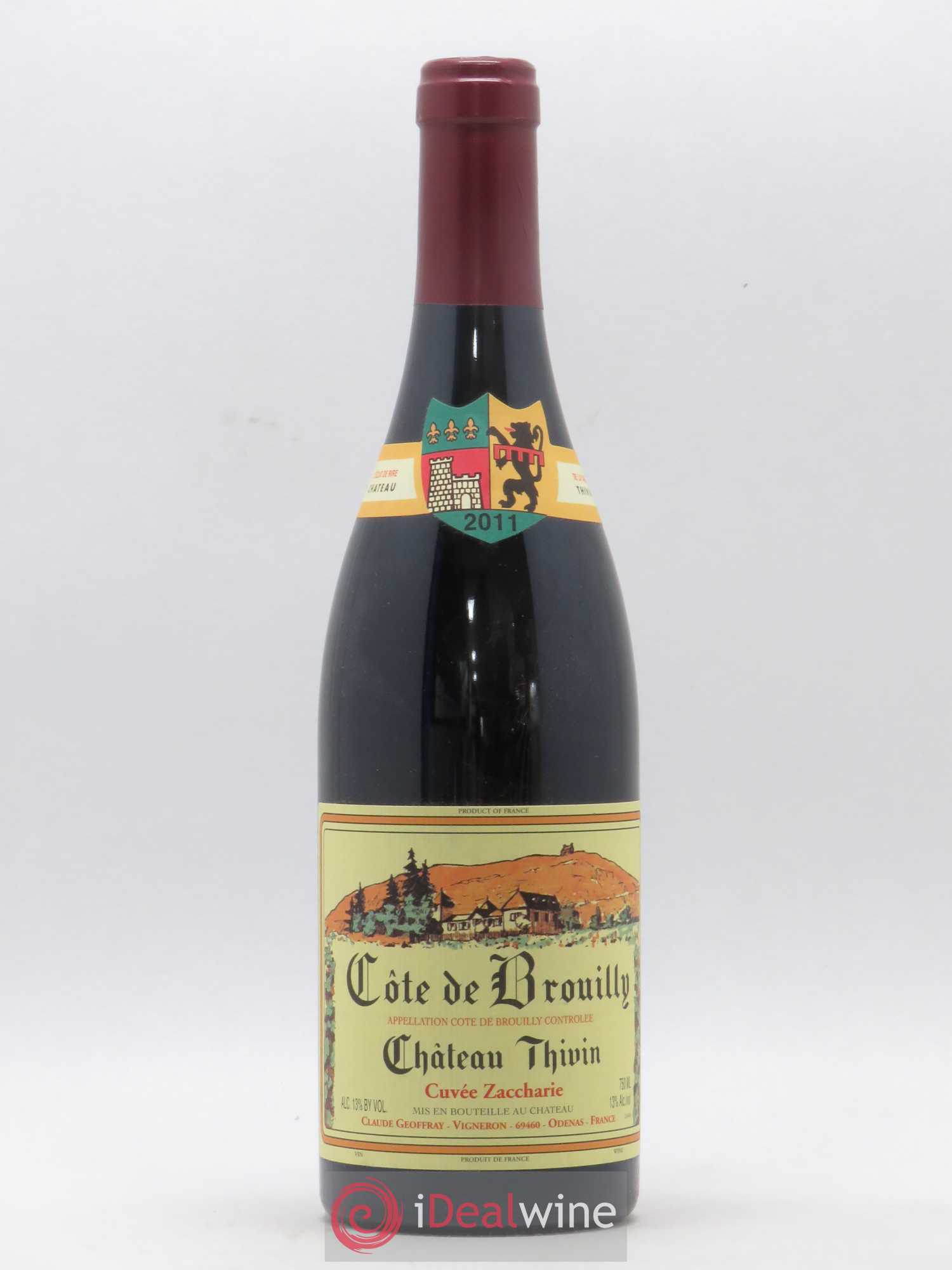 Côte de Brouilly Cuvée Zaccharie Château Thivin 2011 - Lot de 1 bouteille - 0