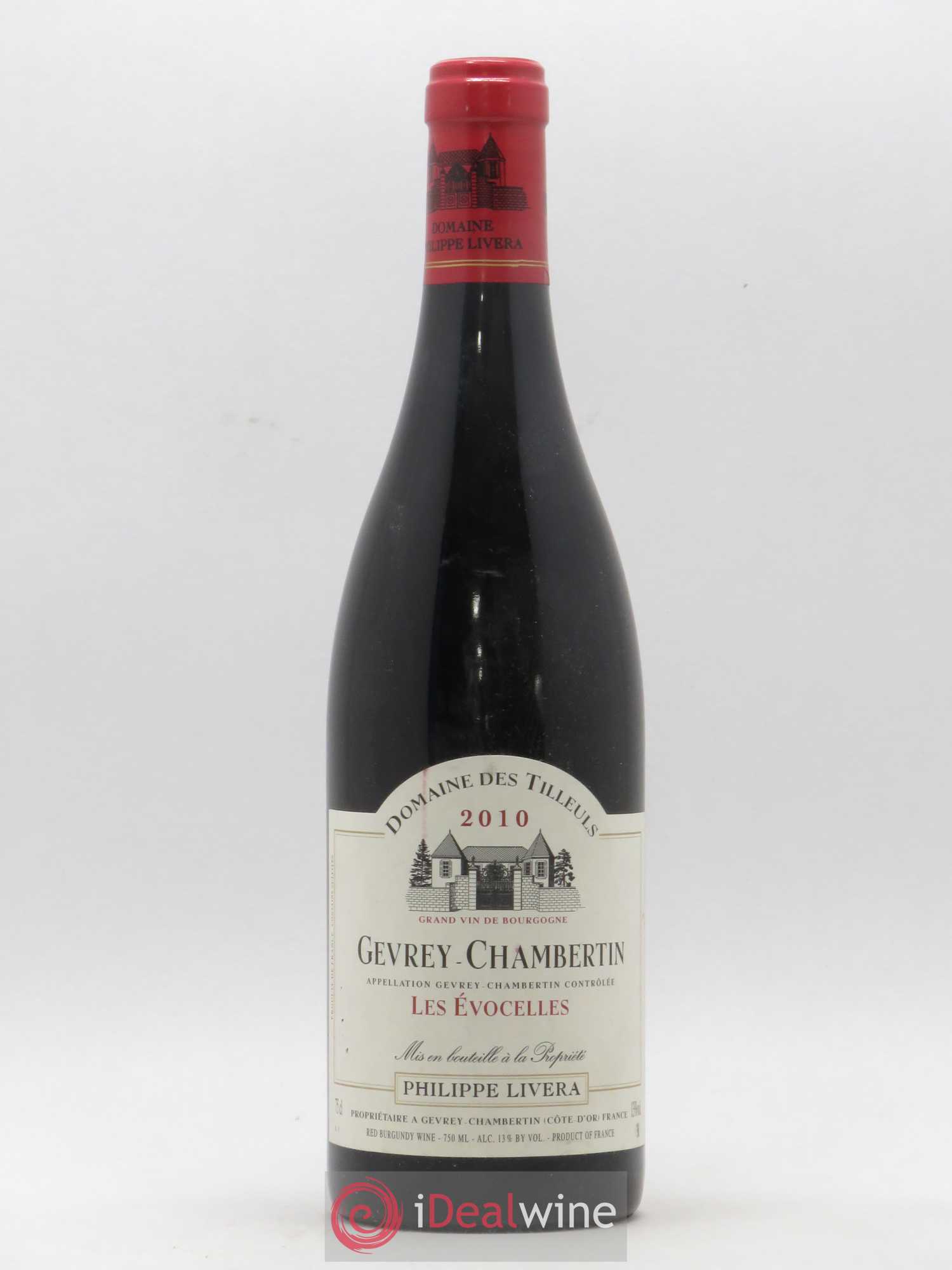 Gevrey-Chambertin Les Evocelles Tilleuls (Domaine des) - Philippe Livera 2010 - Lot de 1 bouteille - 0