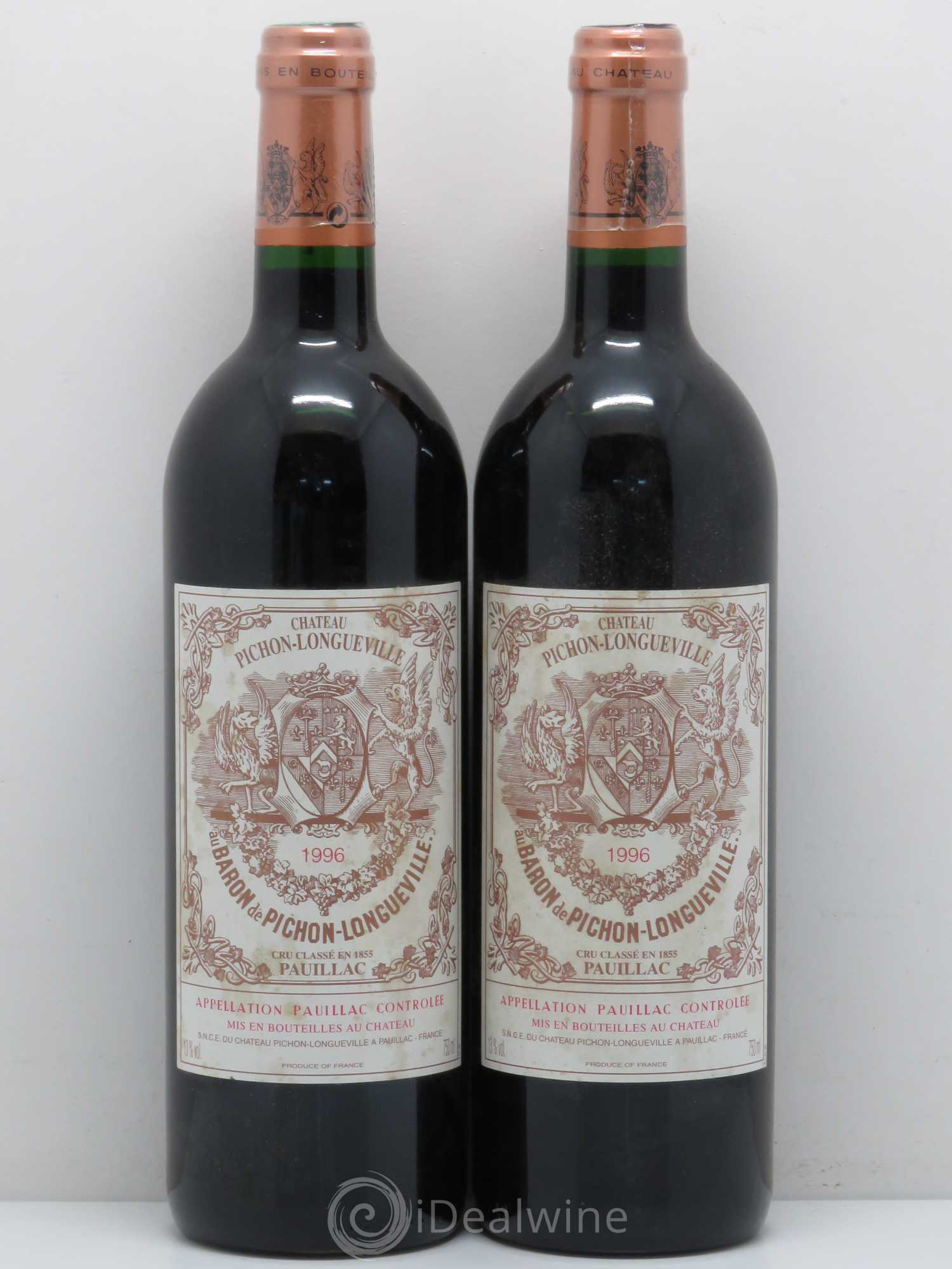 Pichon Longueville Baron 2ème Grand Cru Classé 1996 - Lot de 2 bouteilles - 0