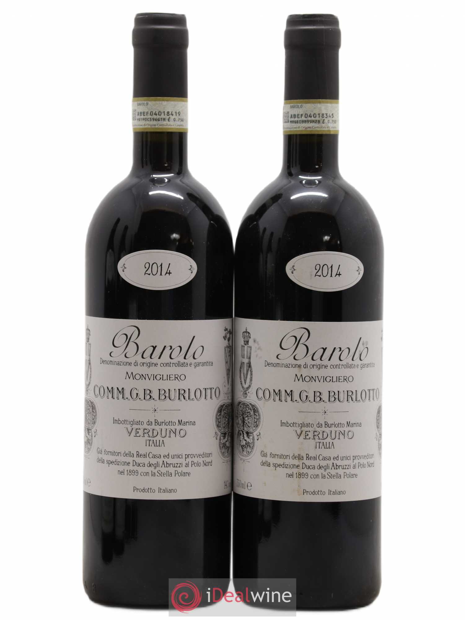 Barolo DOCG Monvigliero Comm. Giovan Battista Burlotto 2014 - Lot de 2 bouteilles - 0