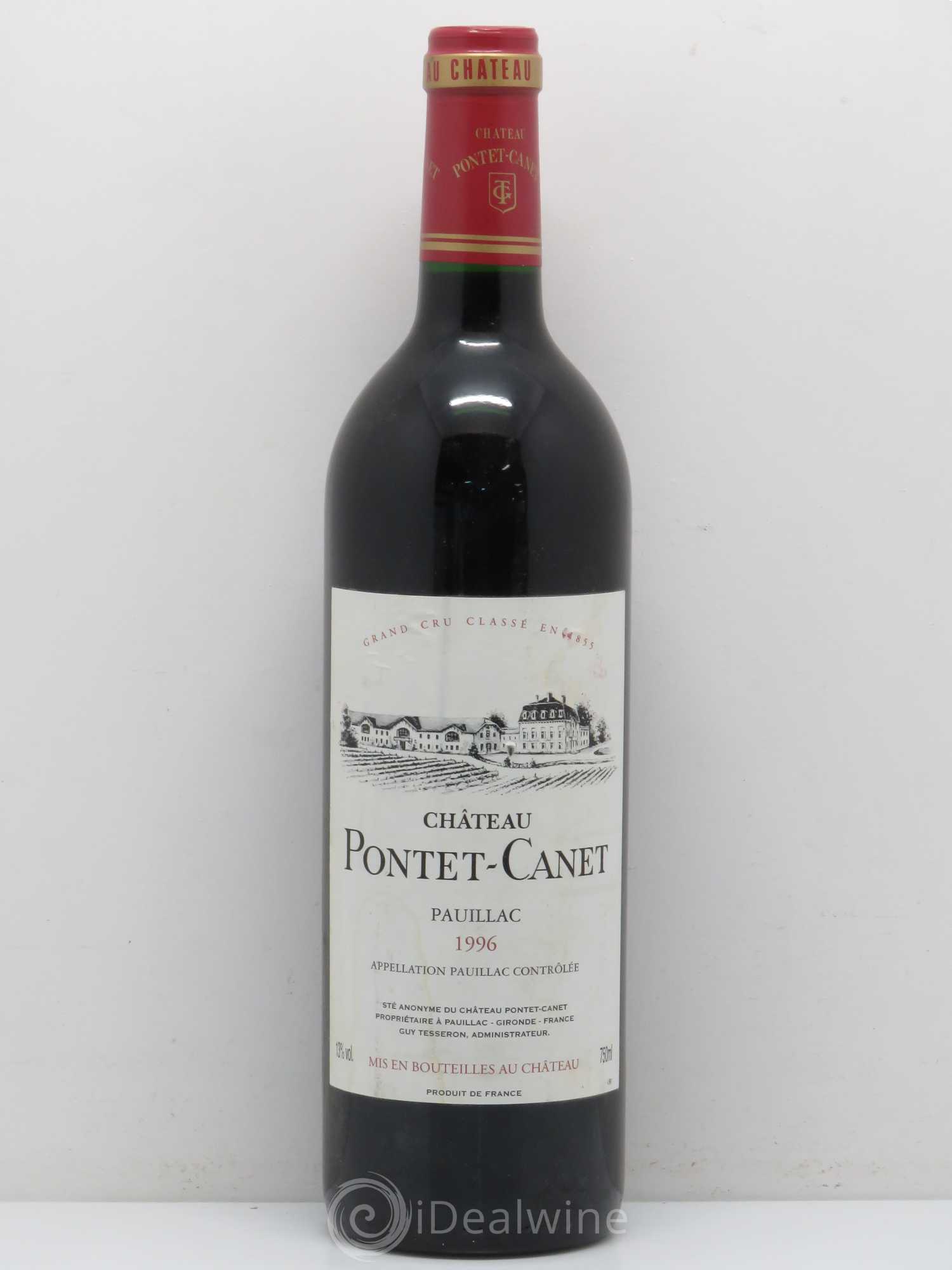 Château Pontet Canet 5ème Grand Cru Classé 1996 - Lot de 1 bouteille - 0