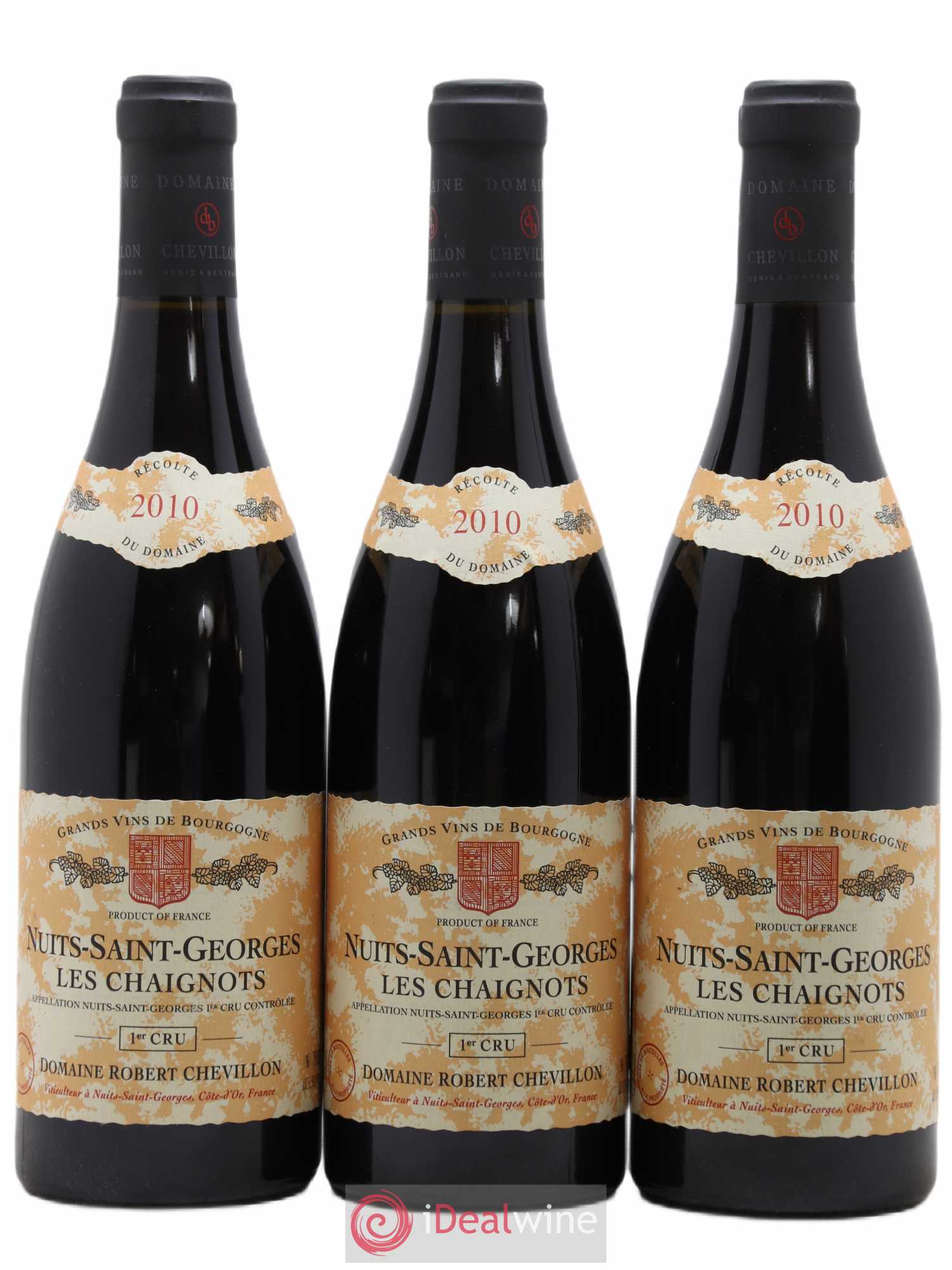 Nuits-Saint-Georges 1er Cru Les Chaignots Robert Chevillon 2010 - Lot de 3 bouteilles - 0