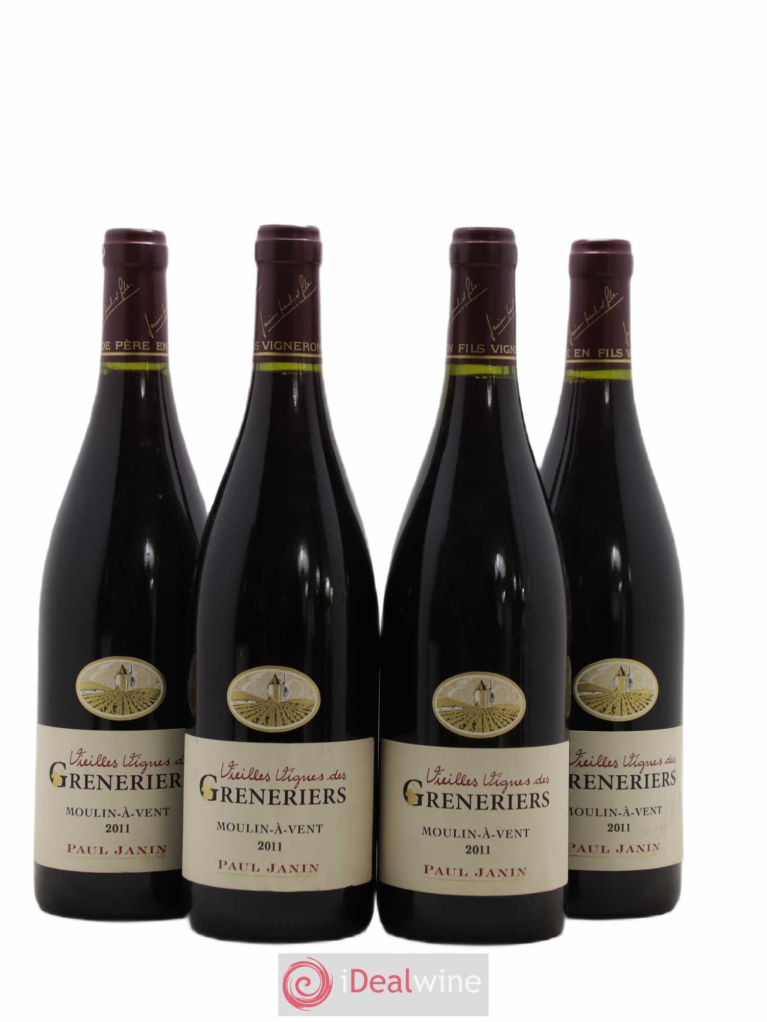 Moulin-à-Vent Vieilles Vignes de Greneriers Domaine Janin 2011 - Posten von 4 Flaschen - 0