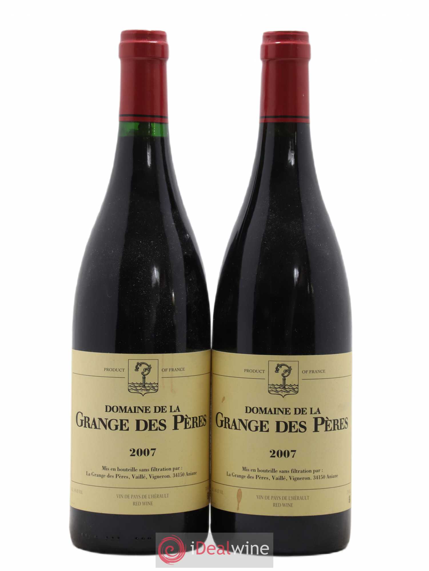 Pays d'Hérault Grange des Pères Laurent Vaillé 2007 - Lot de 2 bouteilles - 0