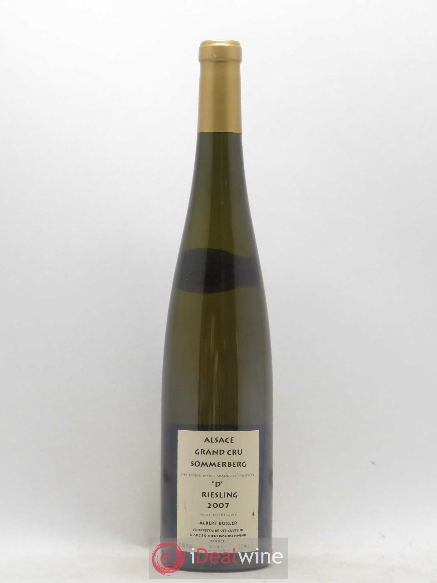 Alsace Riesling Grand Cru Sommerberg D Albert Boxler 2007 - Lot de 1 bouteille - 1