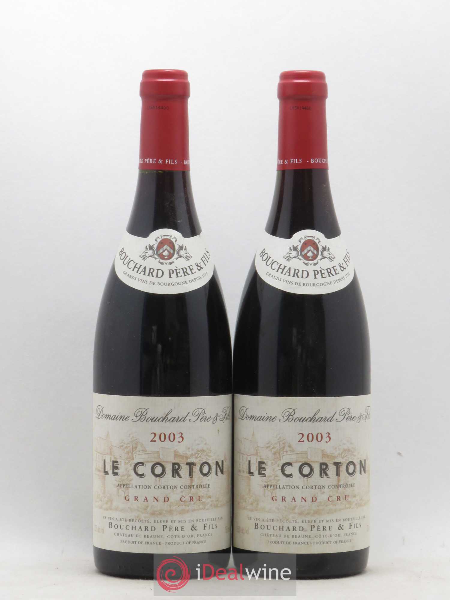 Corton Grand Cru Le Corton Bouchard Père & Fils 2003 - Lot de 2 bouteilles - 0