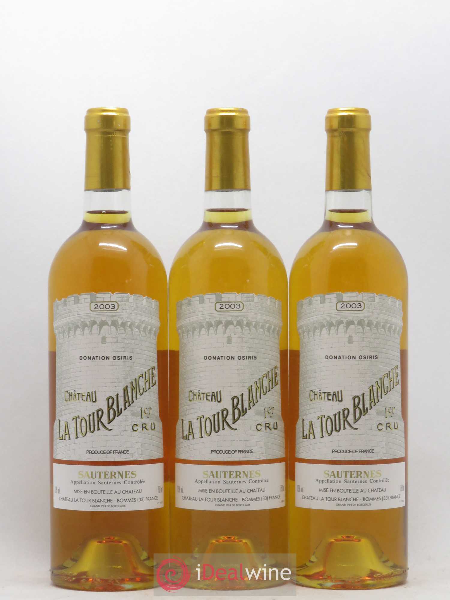 Château la Tour Blanche 1er Grand Cru Classé 2003 - Lotto di 6 bottiglie - 2