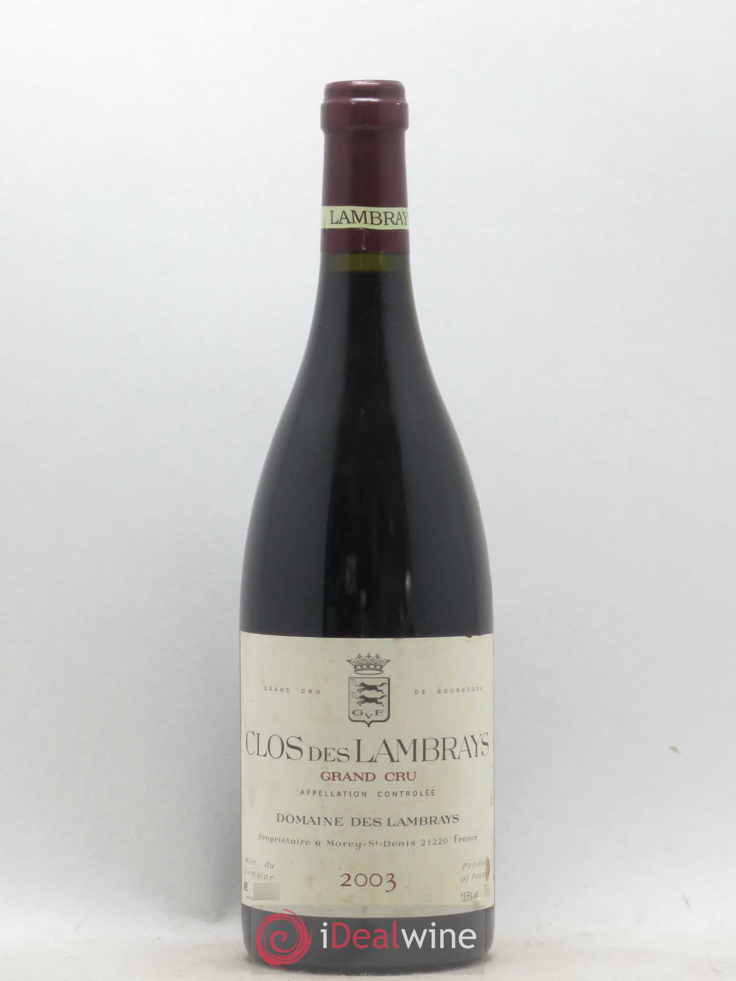Clos des Lambrays Grand Cru Domaine des Lambrays 2003 - Posten von 1 Flasche - 0