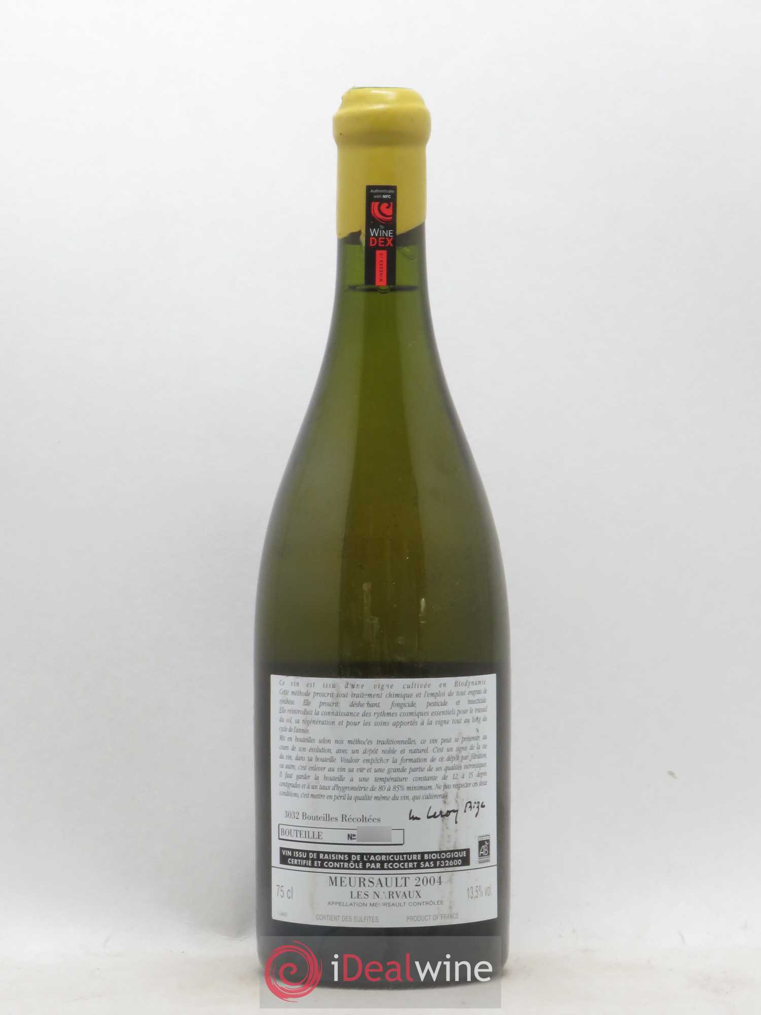 Meursault Les Narvaux d'Auvenay (Domaine) 2004 - Lot de 1 bouteille - 1