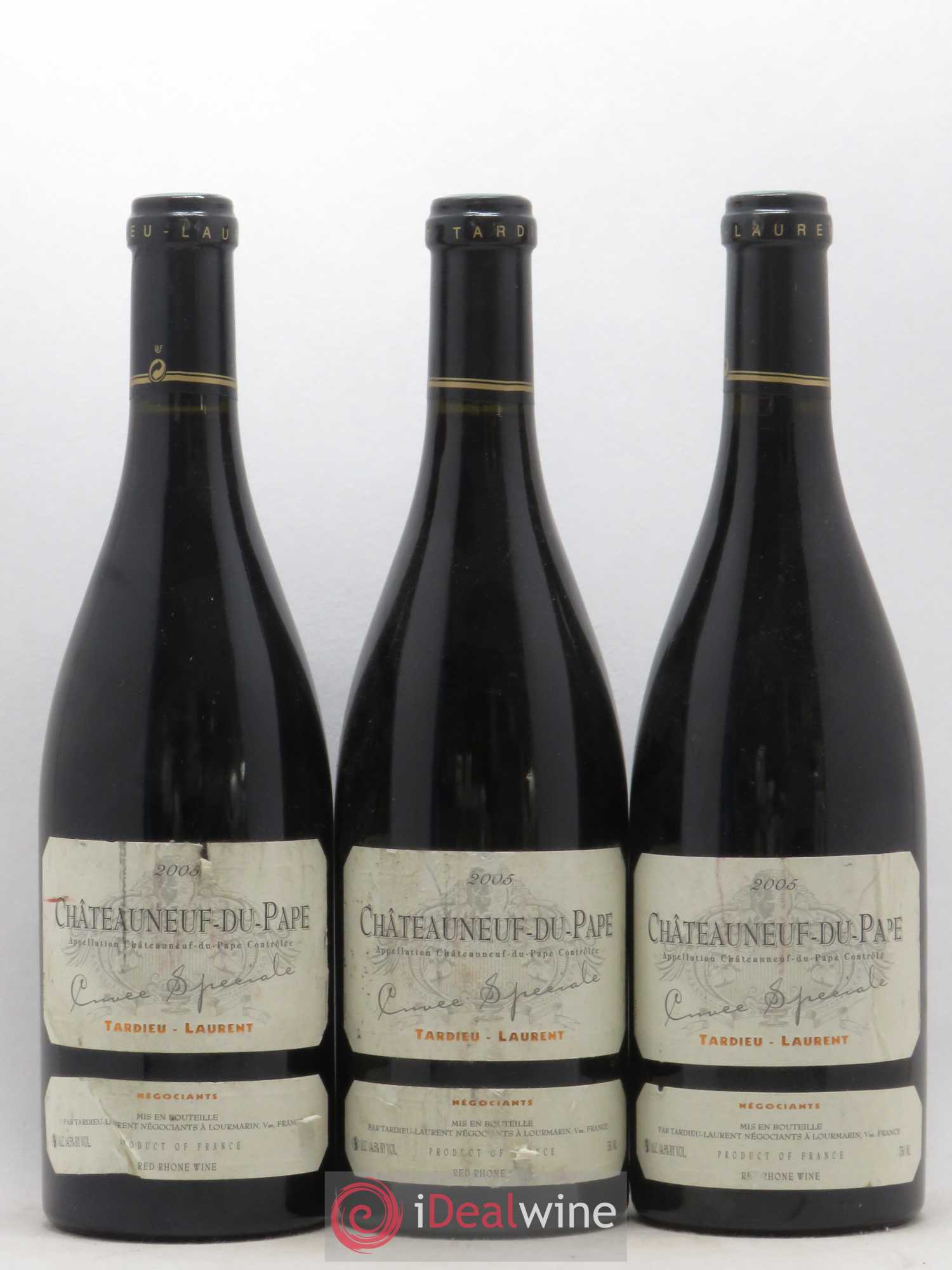 Châteauneuf-du-Pape Tardieu-Laurent Cuvée spéciale Famille Tardieu 2005 - Lot de 3 bouteilles - 0