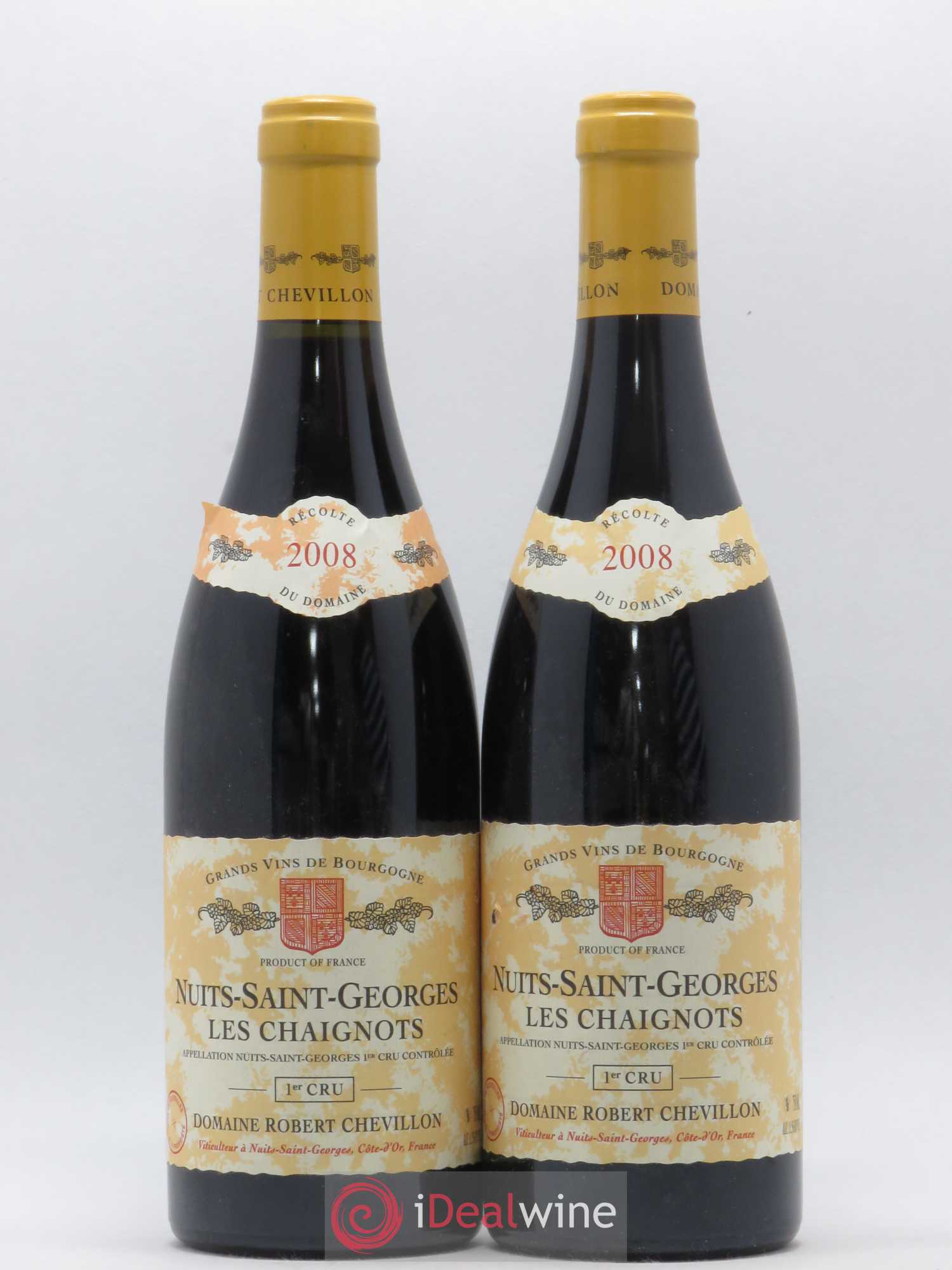 Nuits-Saint-Georges 1er Cru Les Chaignots Robert Chevillon 2008 - Lot de 2 bouteilles - 0