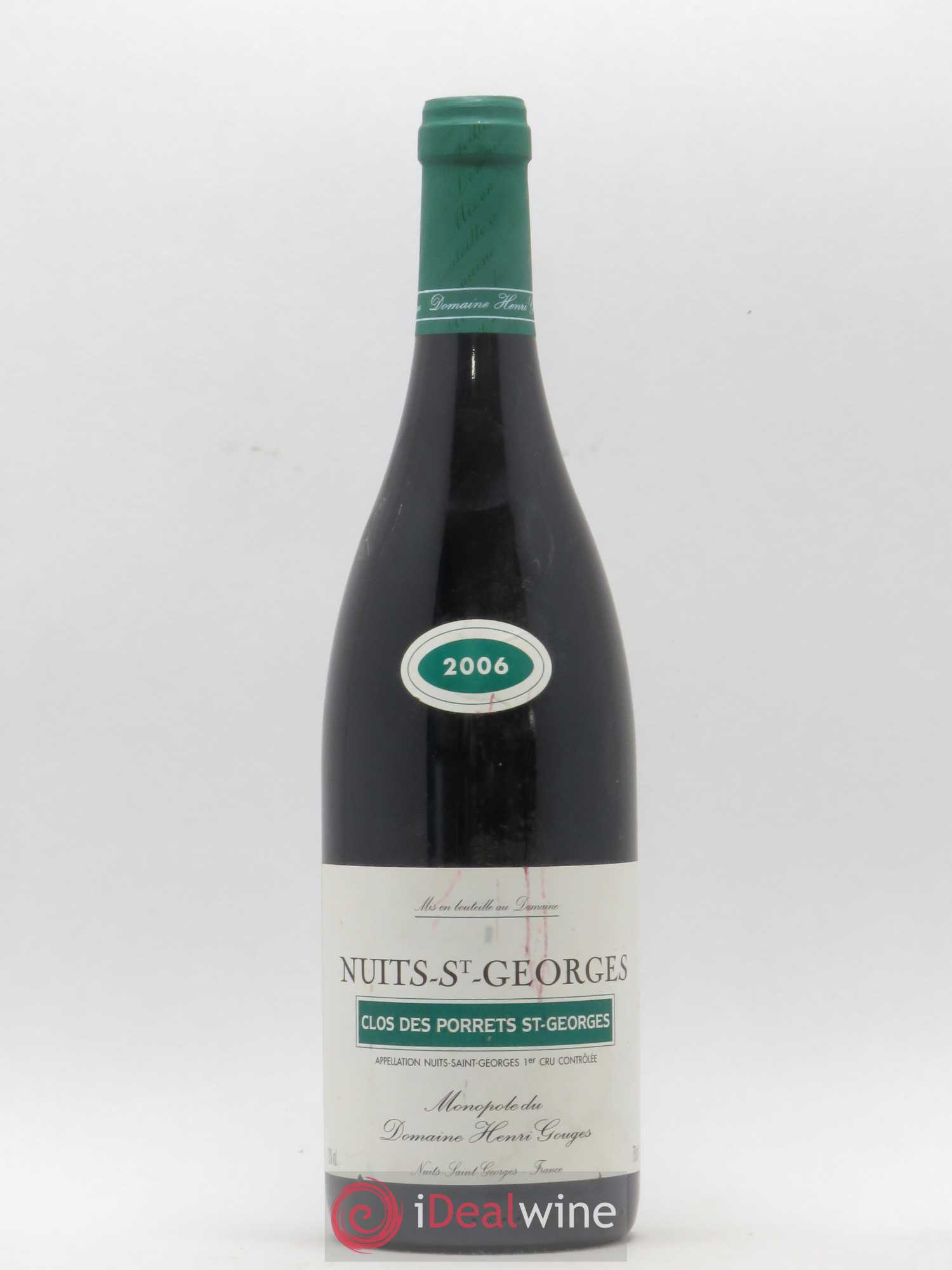 Nuits-Saint-Georges 1er Cru Clos des Porrets St Georges Henri Gouges 2006 - Lot de 1 bouteille - 0