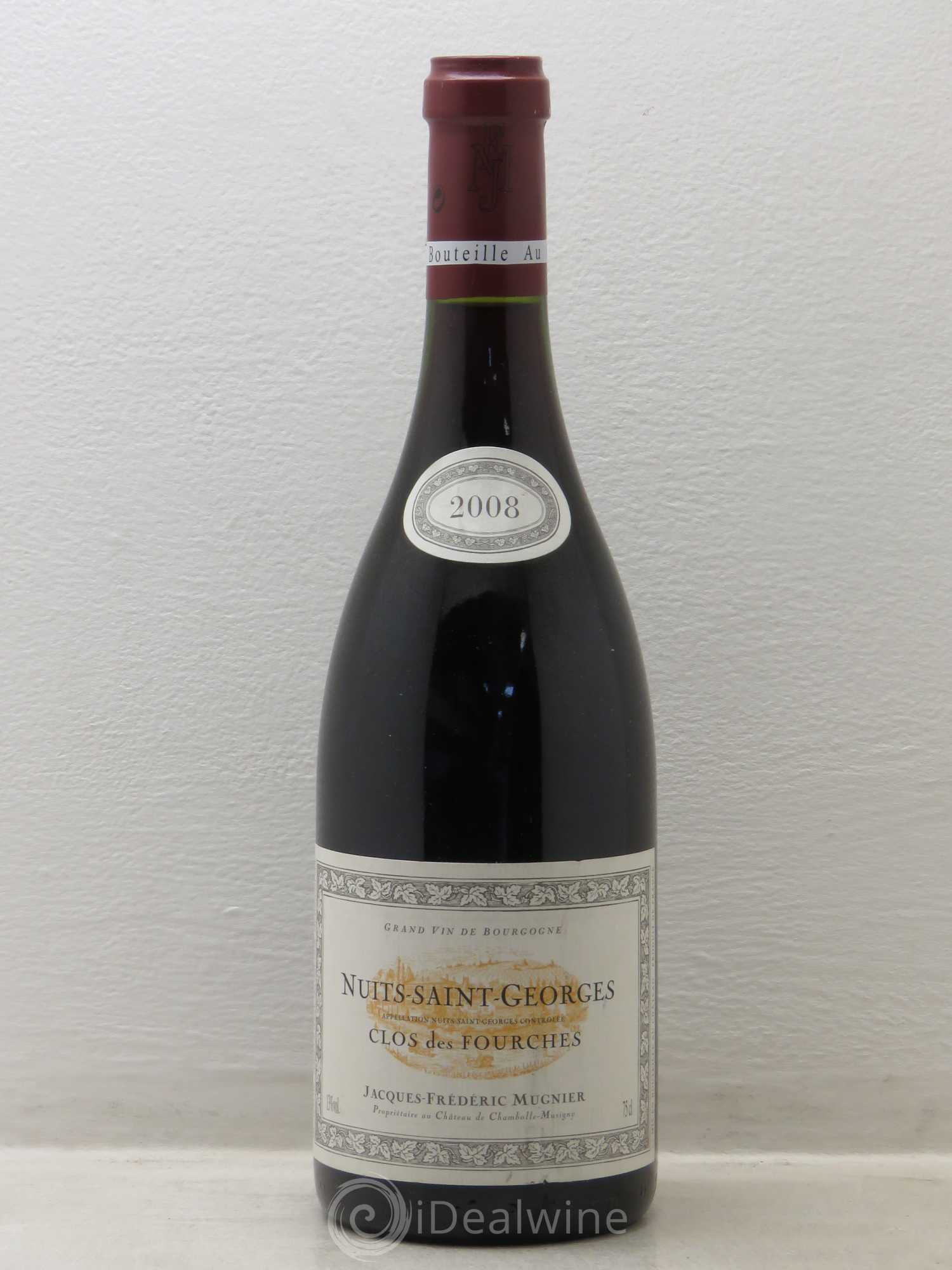 Nuits-Saint-Georges Clos des Fourches Jacques-Frédéric Mugnier 2008 - Lot de 1 bouteille - 0