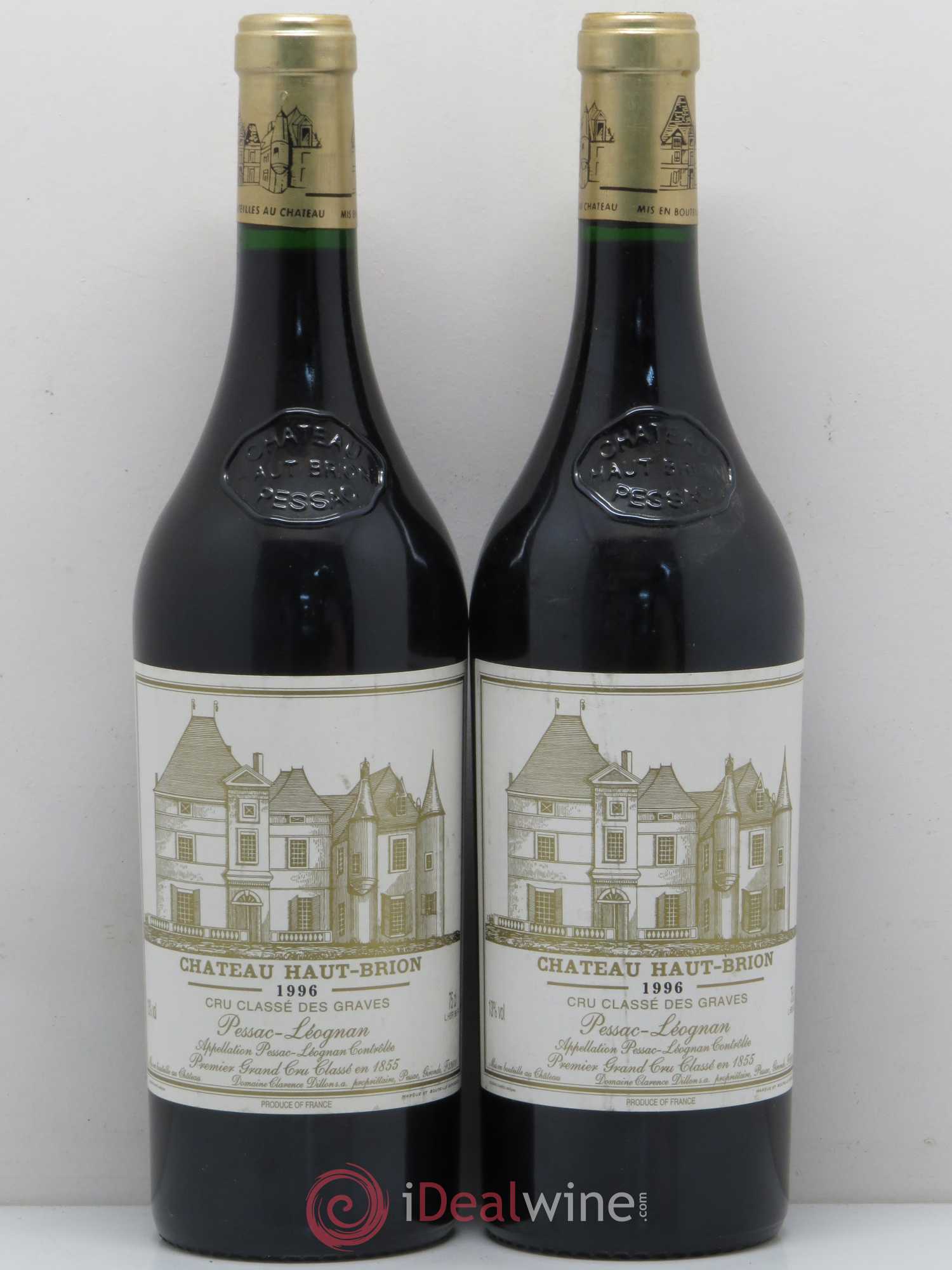 Château Haut Brion 1er Grand Cru Classé 1996 - Lot de 2 bouteilles - 0