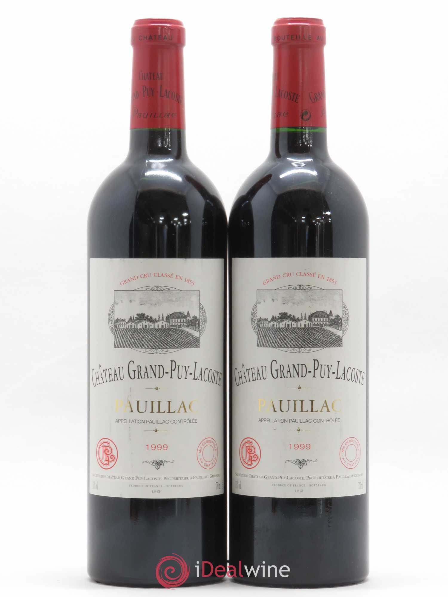 Château Grand Puy Lacoste 5ème Grand Cru Classé 1999 - Lot de 2 bouteilles - 0