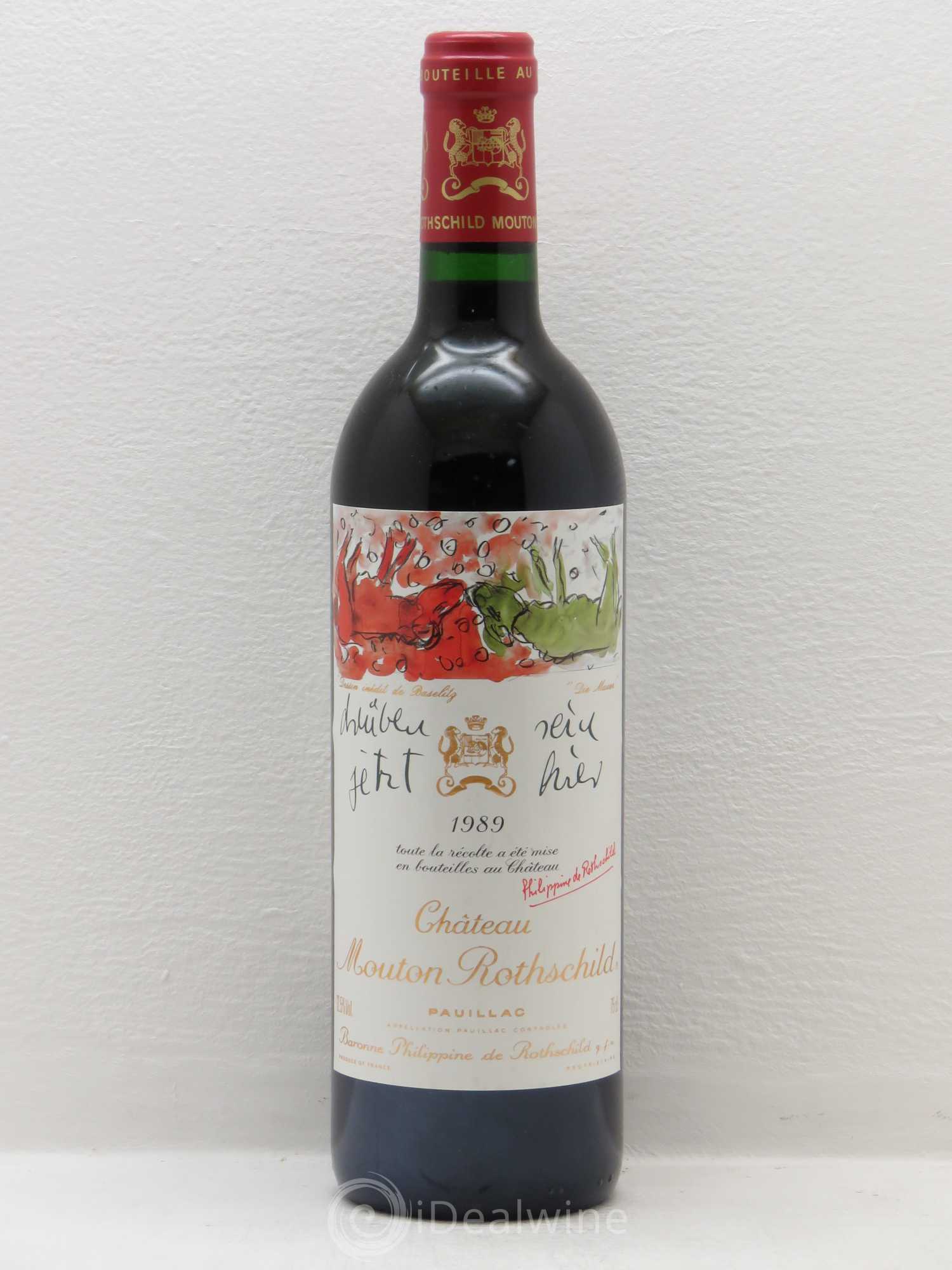 Château Mouton Rothschild 1er Grand Cru Classé 1989 - Lot de 1 bouteille - 0
