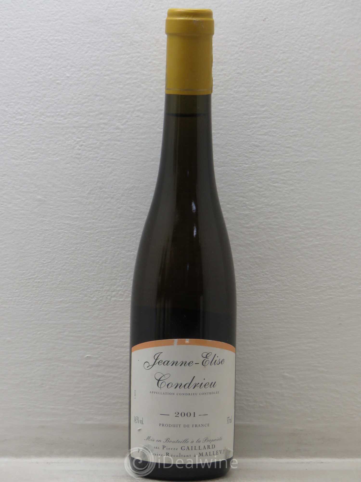 Condrieu Jeanne Elise - Gaillard 2001 - Posten von 1 Demi-Flasche - 0