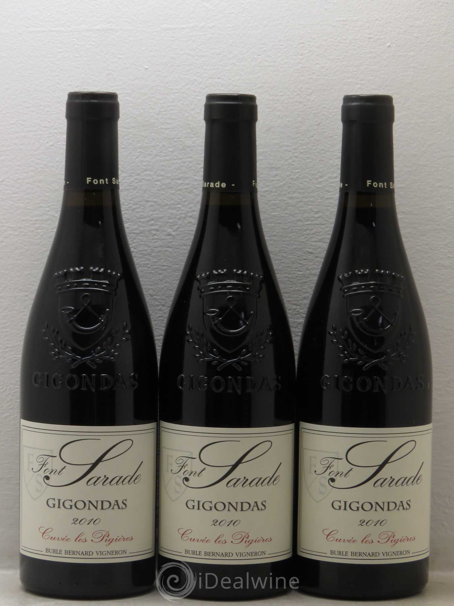 Gigondas Font Sarade cuvée les pigières 2010 - Posten von 6 Flaschen - 2