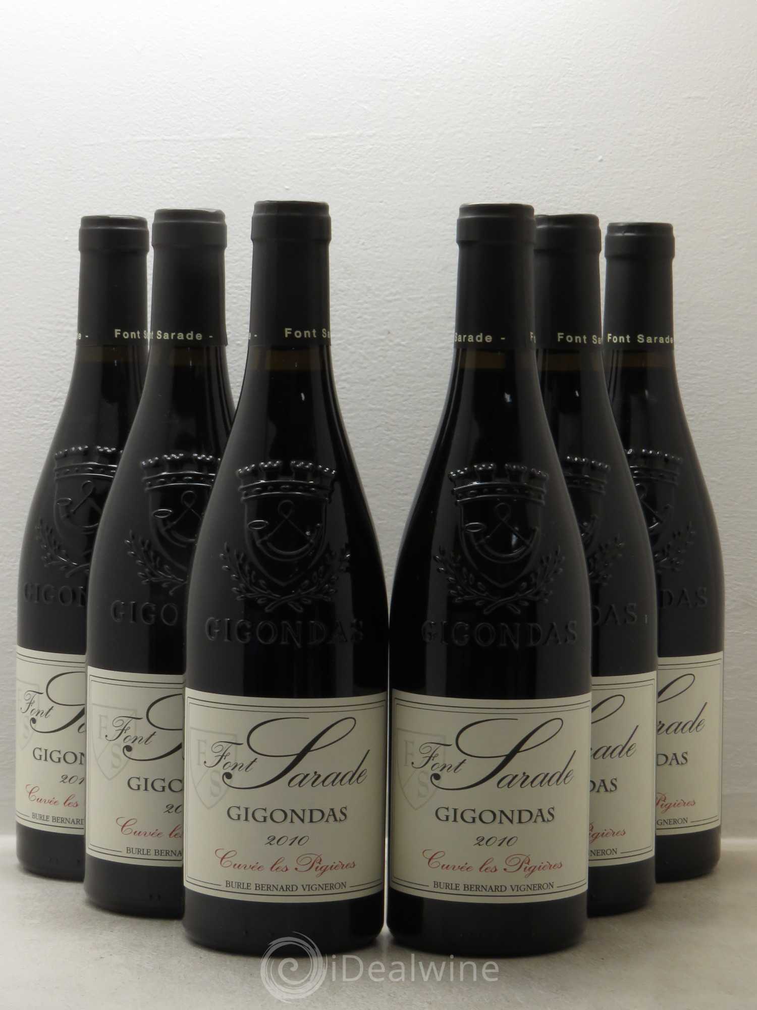 Gigondas Font Sarade cuvée les pigières 2010 - Posten von 6 Flaschen - 0