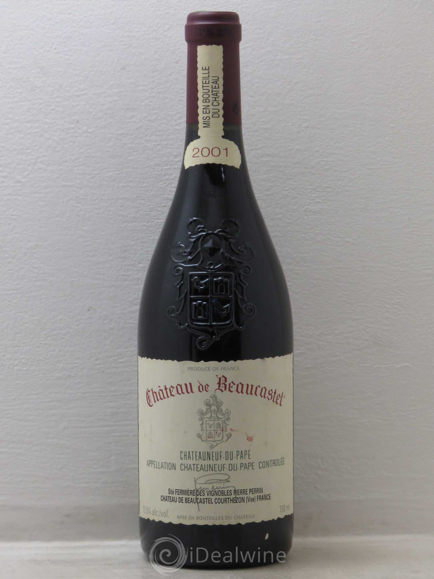 Châteauneuf-du-Pape Château de Beaucastel Famille Perrin 2001 - Lot de 1 bouteille - 0