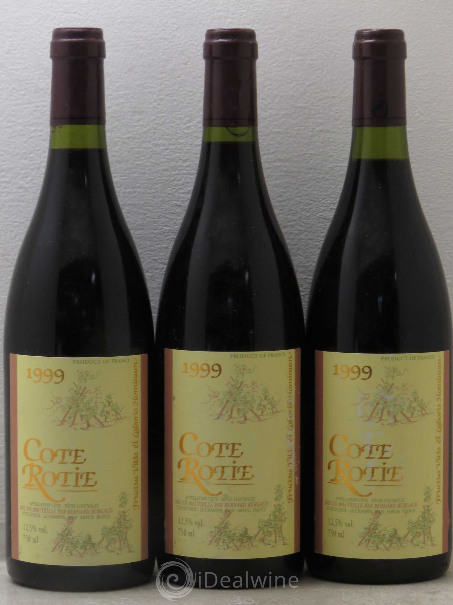 Côte-Rôtie Bernard Burgaud 1999 - Lot de 3 bouteilles - 0