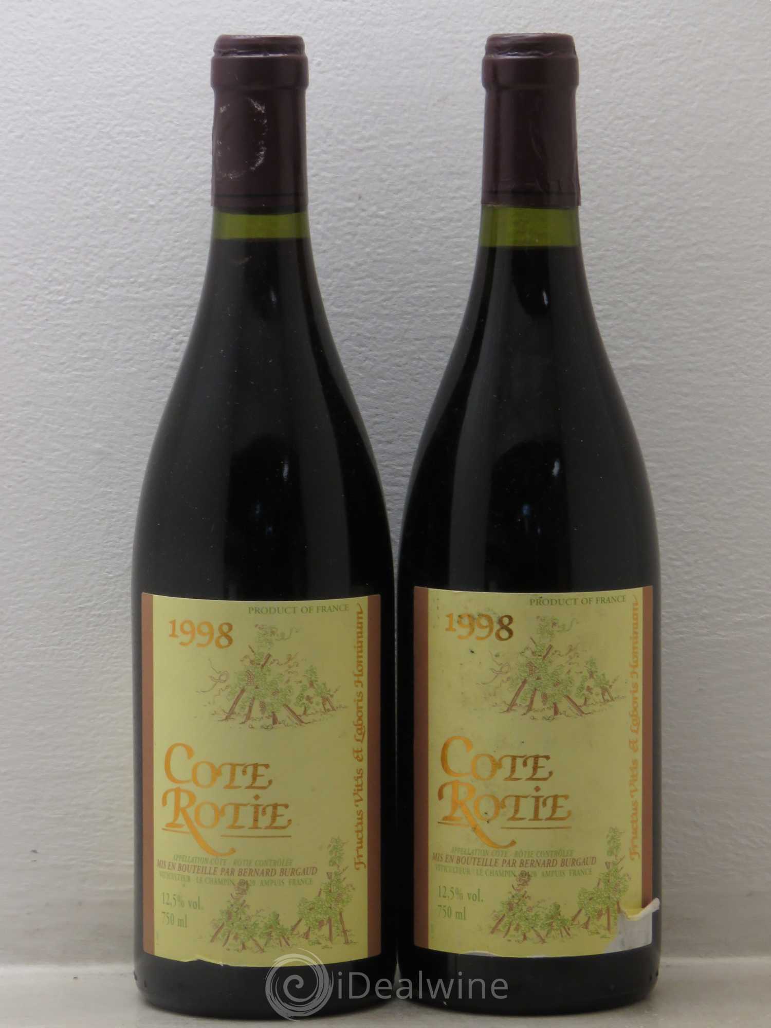 Côte-Rôtie Bernard Burgaud 1998 - Lot de 4 bouteilles - 2