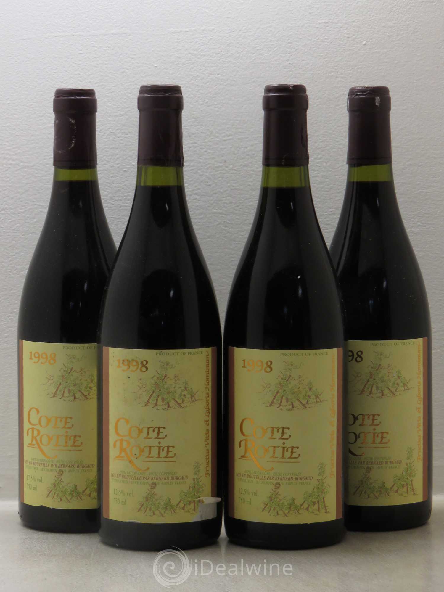 Côte-Rôtie Bernard Burgaud 1998 - Lot de 4 bouteilles - 0