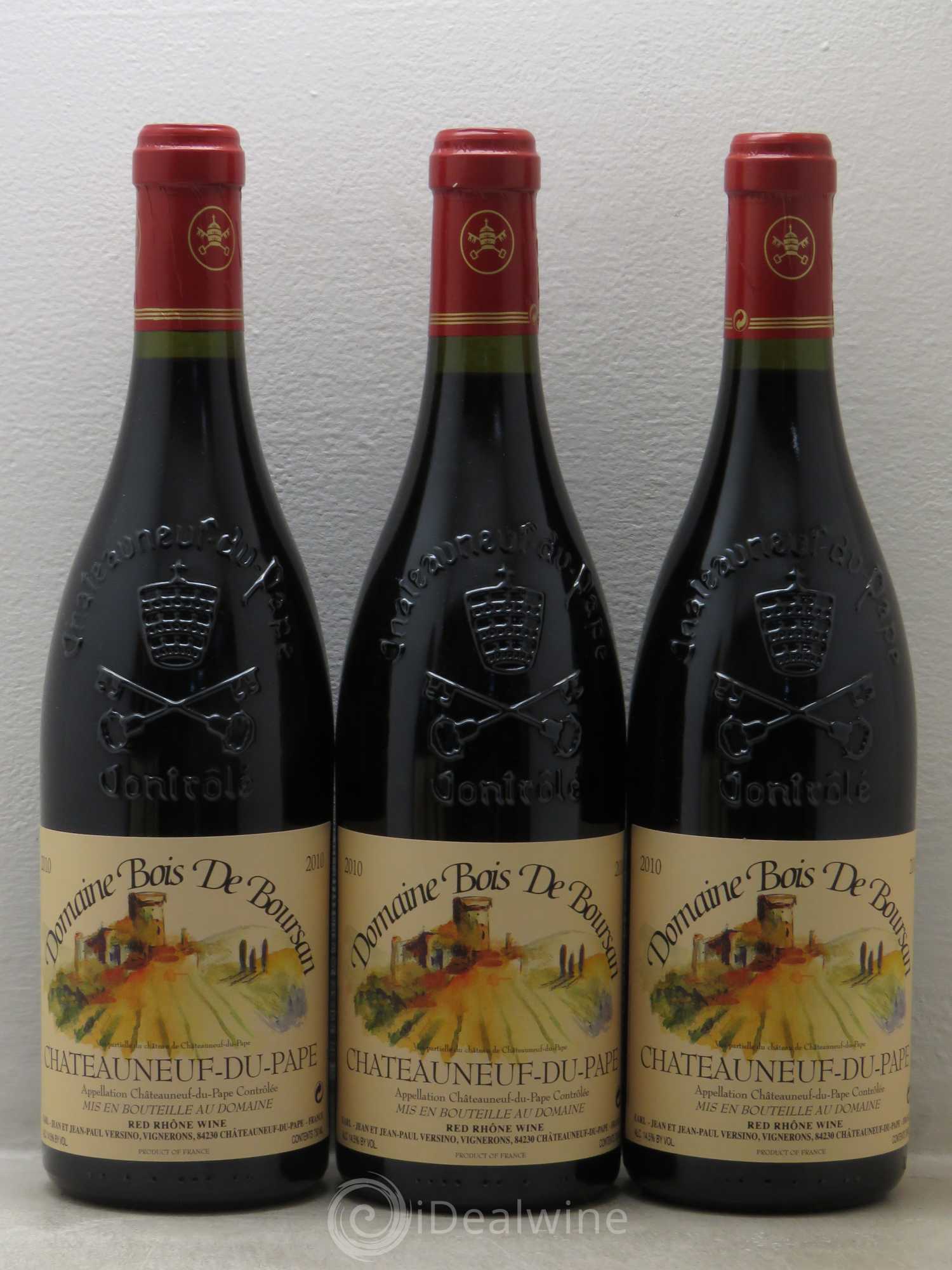 Châteauneuf-du-Pape Domaine Bois de Boursan (Domaine) Jean et Jean-Paul Versino 2010 - Lot de 6 bouteilles - 2