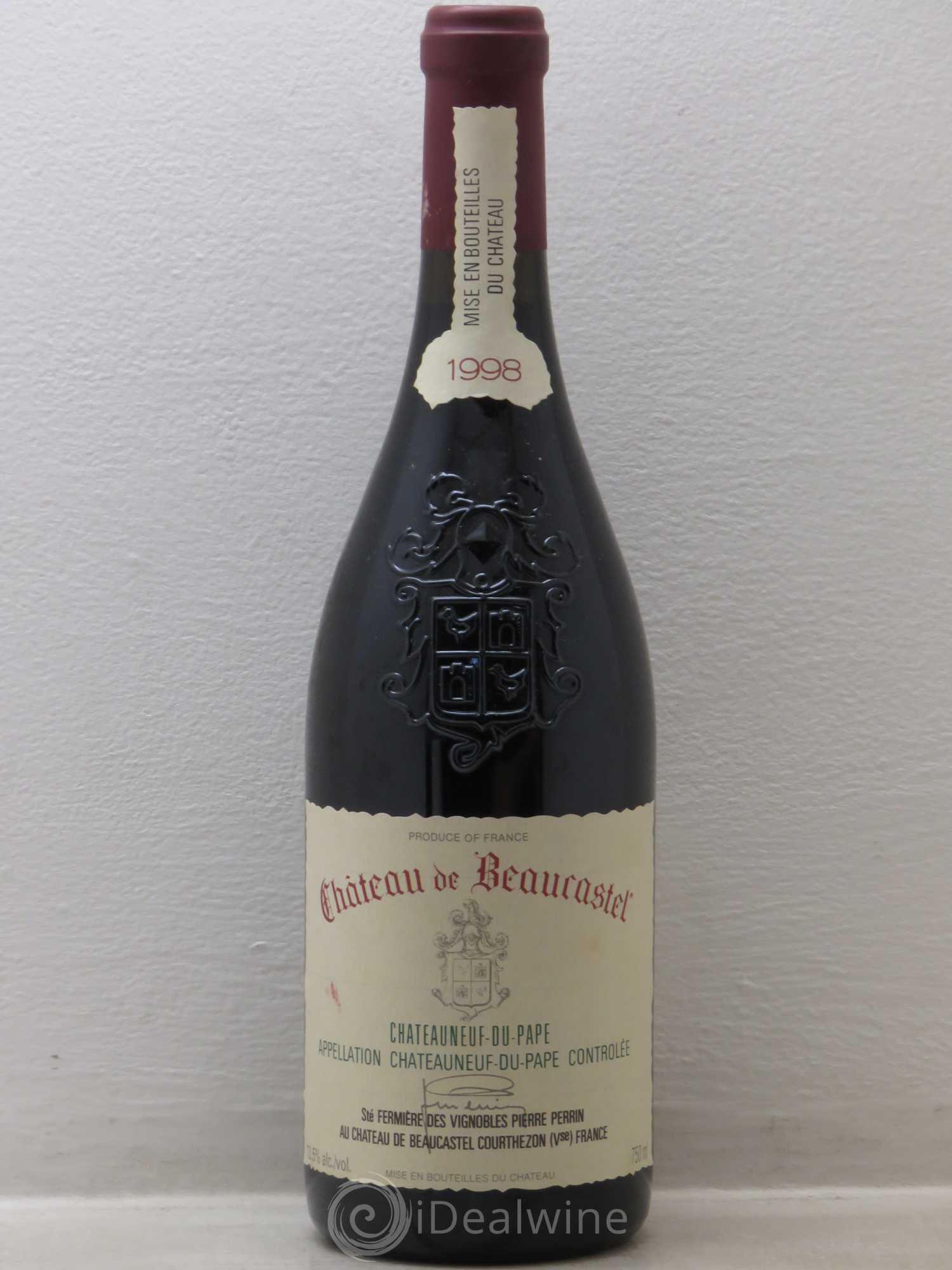 Châteauneuf-du-Pape Château de Beaucastel Famille Perrin 1998 - Lot de 1 bouteille - 0