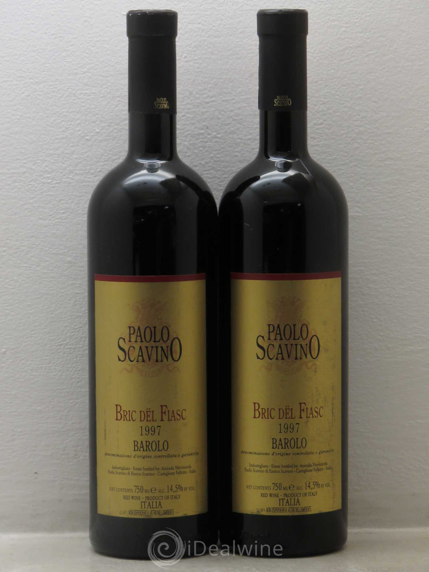 Barolo DOCG Bric del Fiasc Paolo Scavino 1997 - Lot de 2 bouteilles - 0