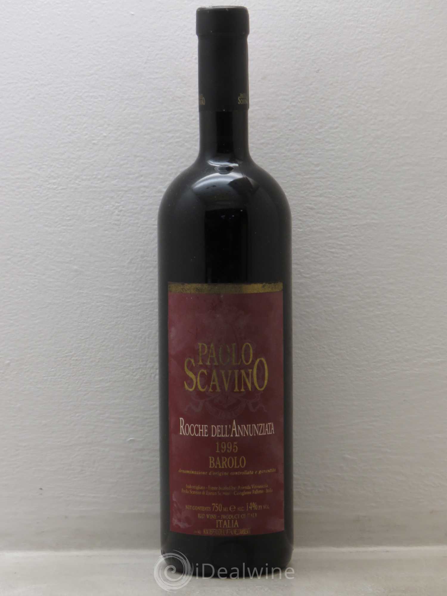 Barolo Paolo Scavino Rocche dell'Annunziata 1995 - Posten von 1 Flasche - 0