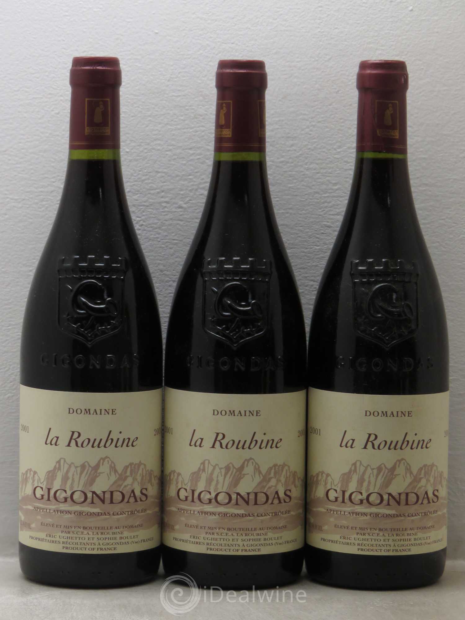Gigondas Domaine la Roubine 2001 - Lot de 6 bouteilles - 1