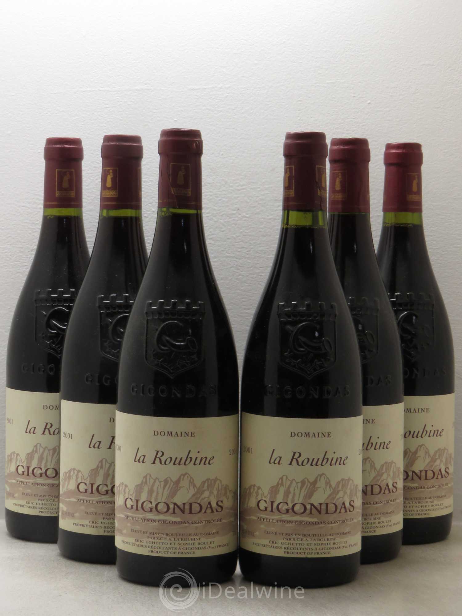 Gigondas Domaine la Roubine 2001 - Lot de 6 bouteilles - 0
