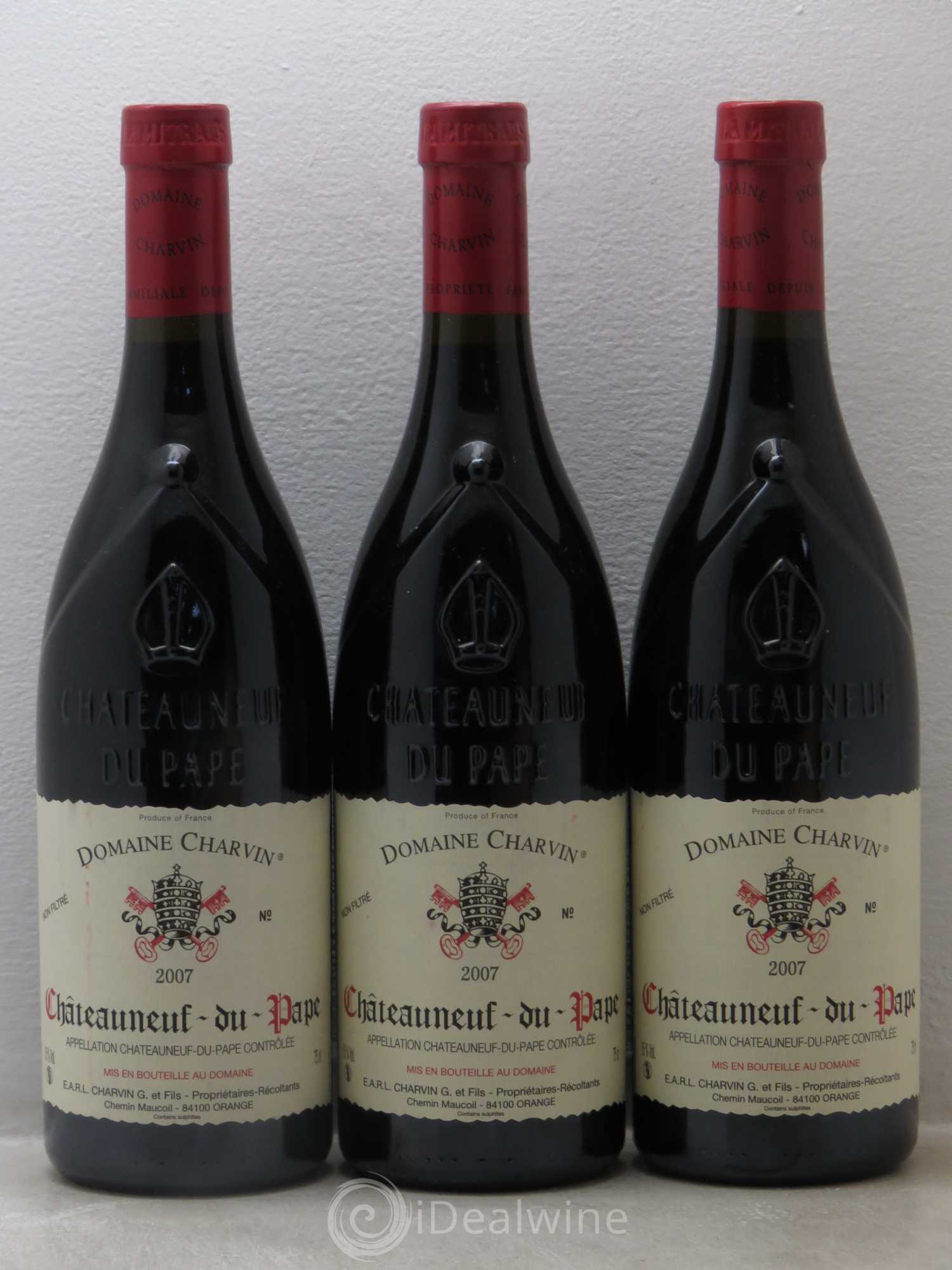 Châteauneuf-du-Pape Charvin (Domaine) 2007 - Lot de 3 bouteilles - 0