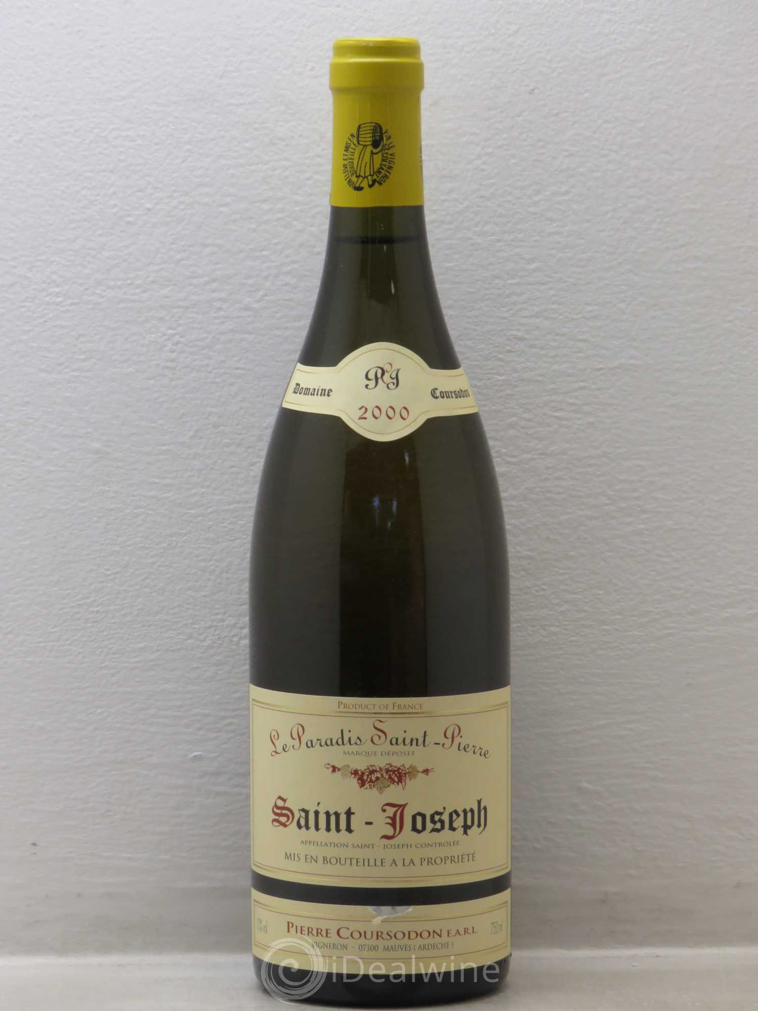 Saint-Joseph Le Paradis Saint-Pierre Pierre et Jérôme Coursodon 2000 - Lot de 1 bouteille - 0