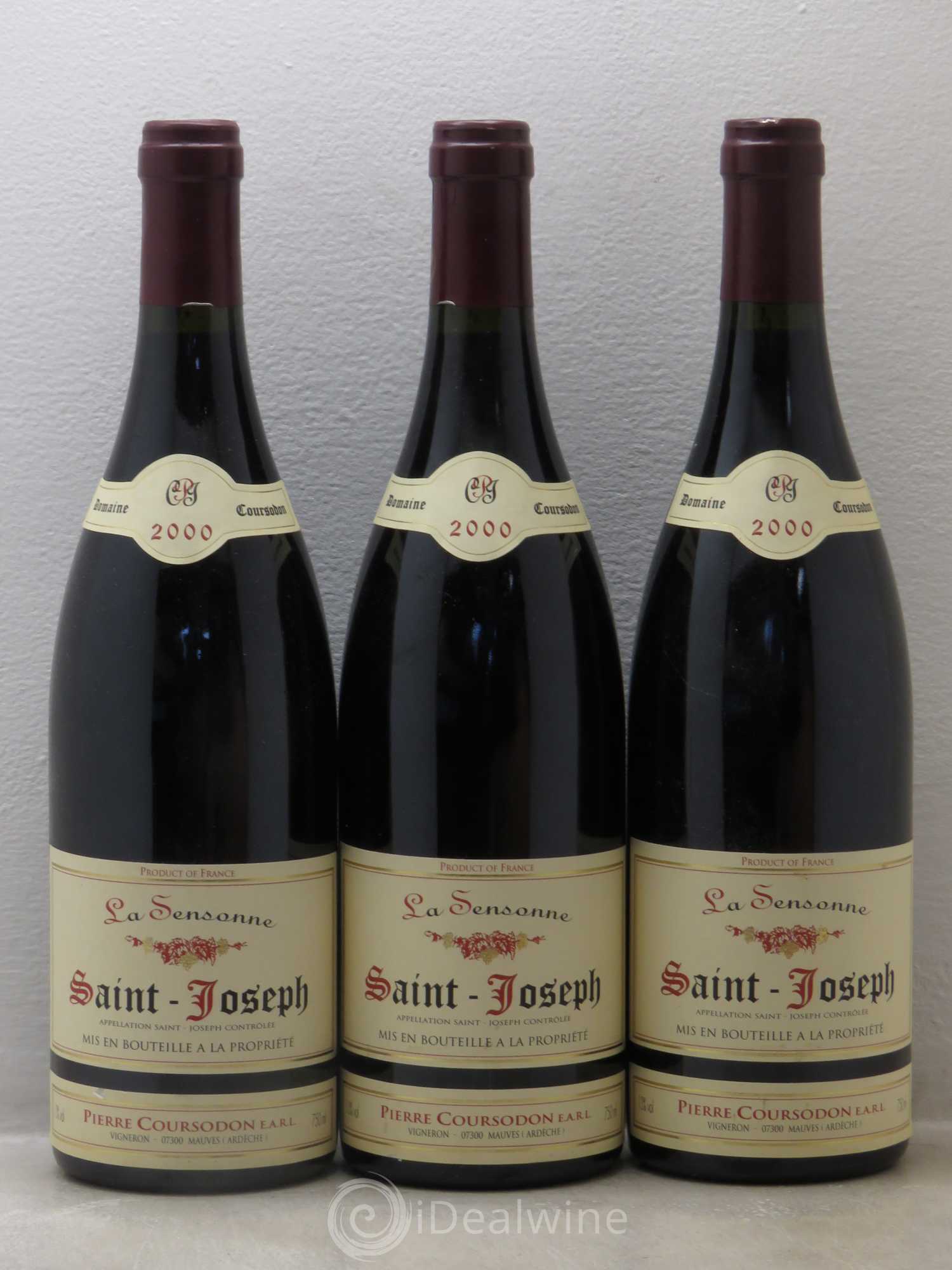 Saint-Joseph La Sensonne Pierre et Jérôme Coursodon 2000 - Lot de 6 bouteilles - 1