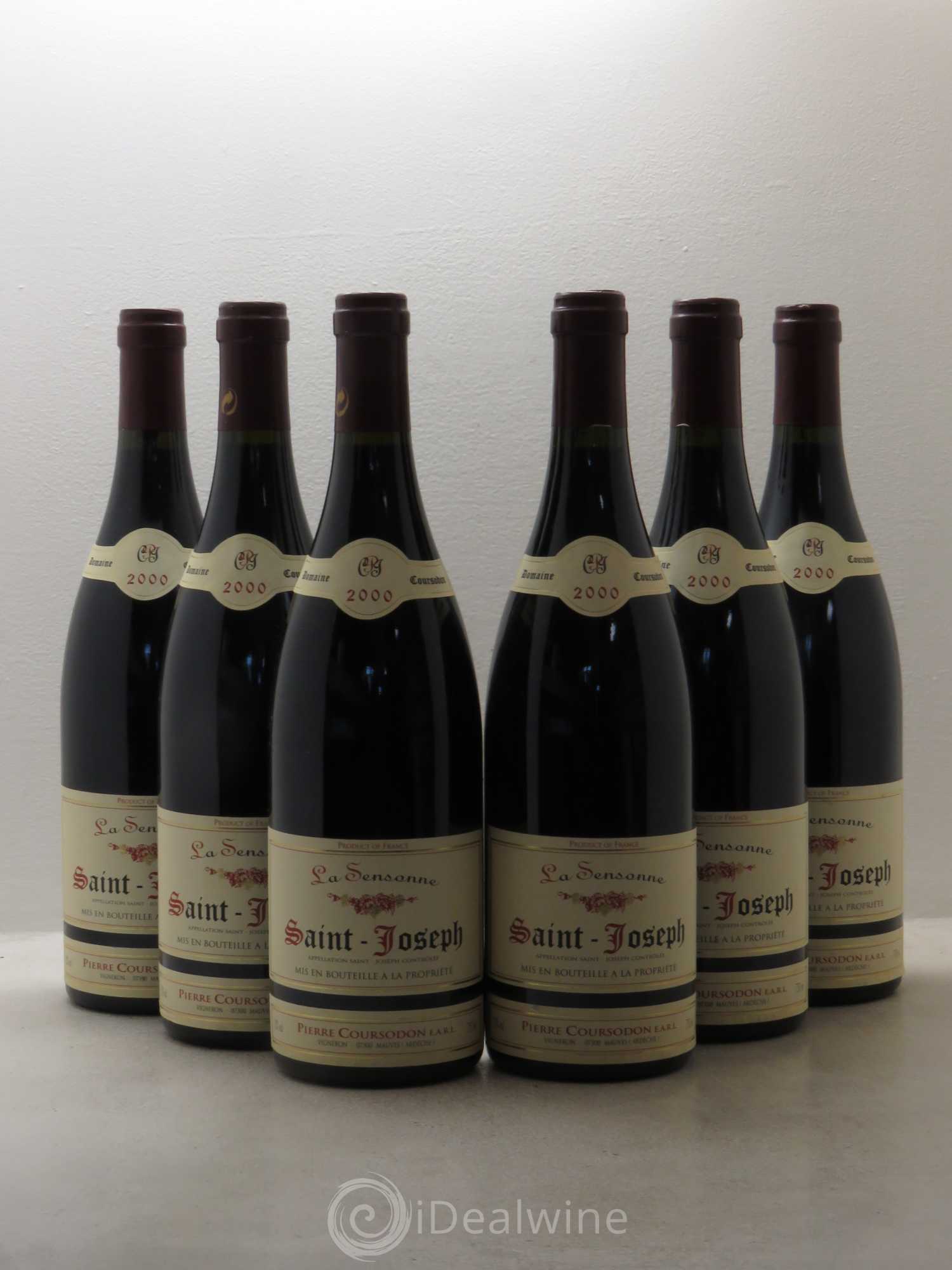 Saint-Joseph La Sensonne Pierre et Jérôme Coursodon 2000 - Lot de 6 bouteilles - 0