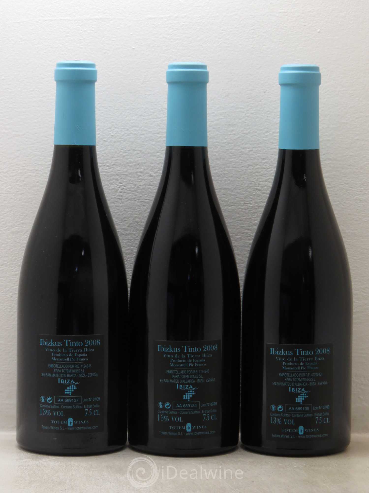 Espagne Ibizkus Tinto Vino de la Tierra Ibiza 2008 - Posten von 6 Flaschen - 4